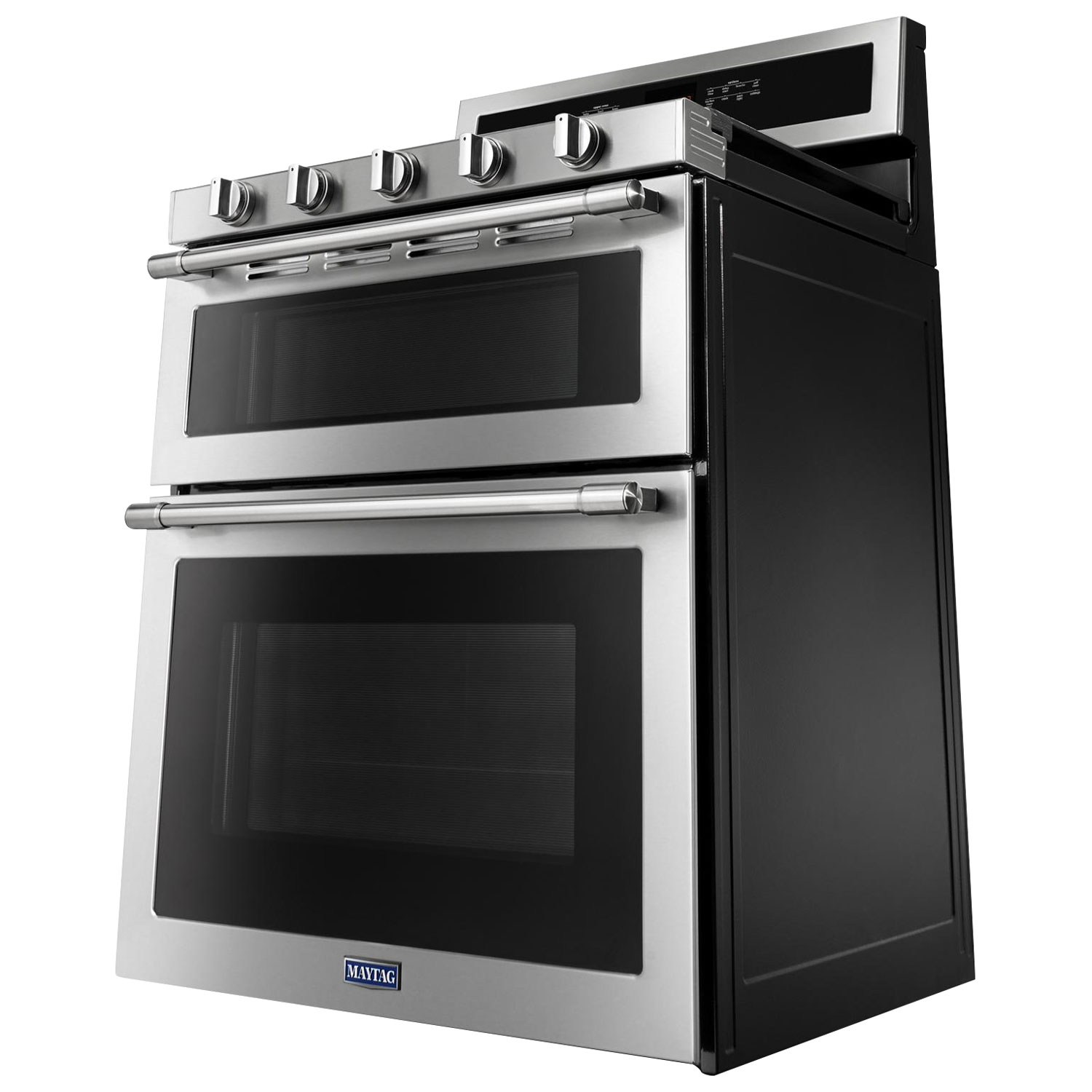 Maytag 30" 6.0 Cu. Ft. Double Oven 5-Burner Freestanding Gas Range - Stainless Steel
