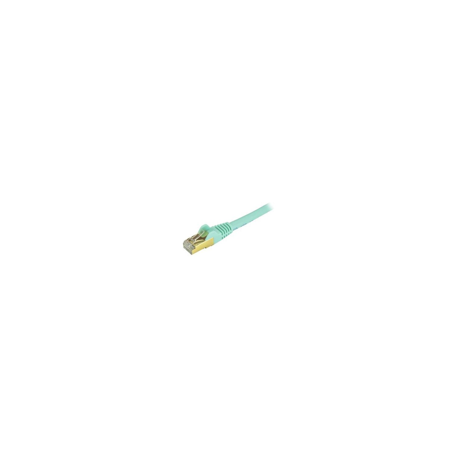 Câble de raccordement blindé Ethernet Cat 6a/turquoise de 7 pi de StarTech, 7 pi