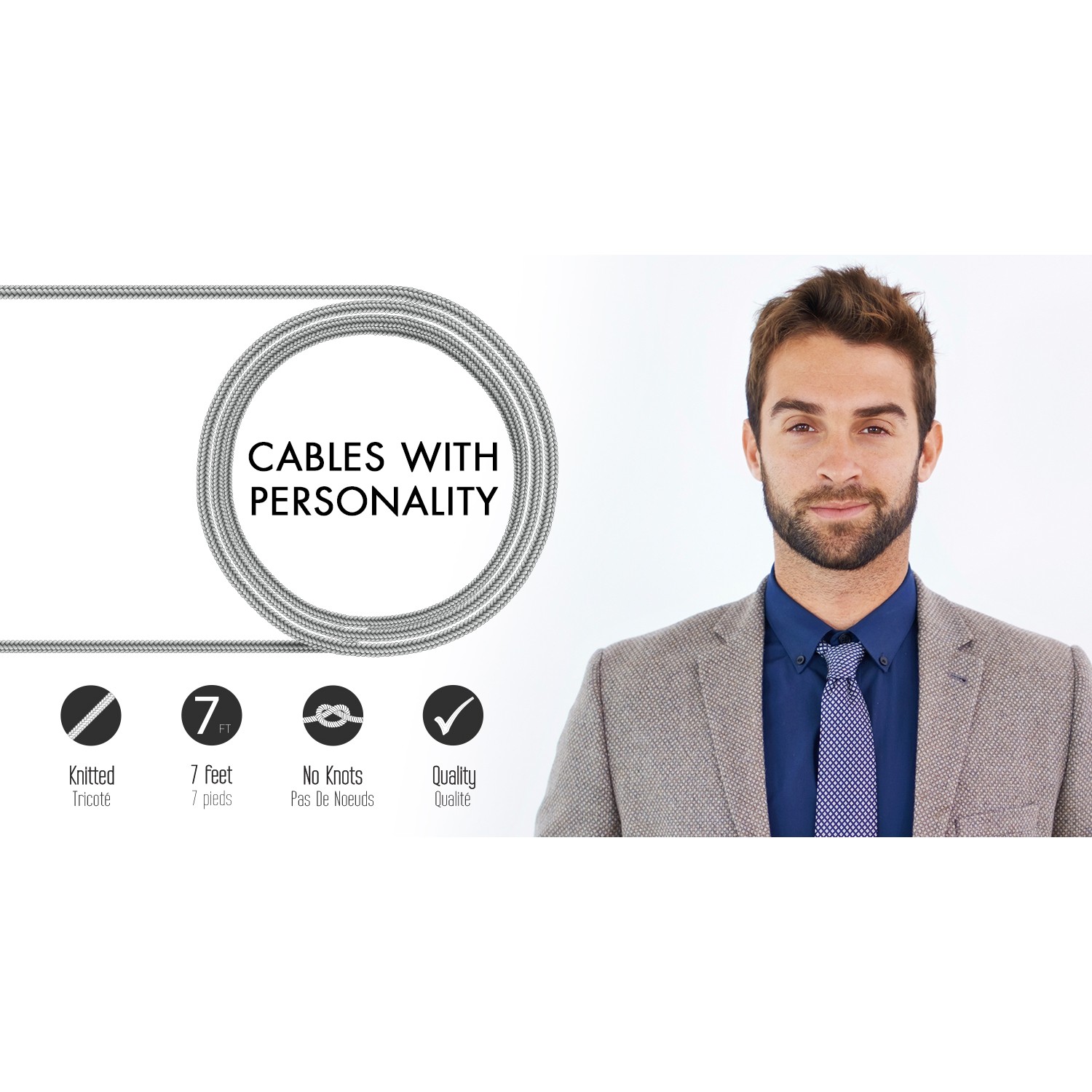 LBT 7 Feet Lightning USB Data Cable -Grey