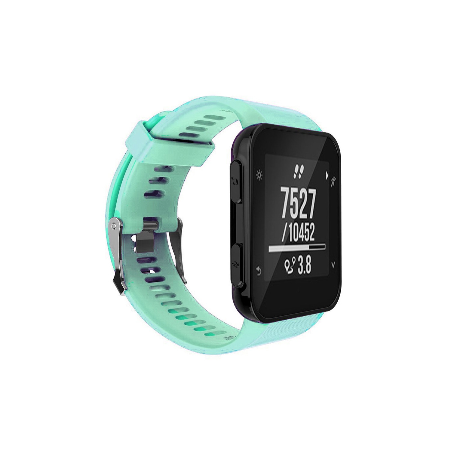 StrapsCo Silicone Rubber Watch Band Strap for Garmin Forerunner 35 in Mint Green