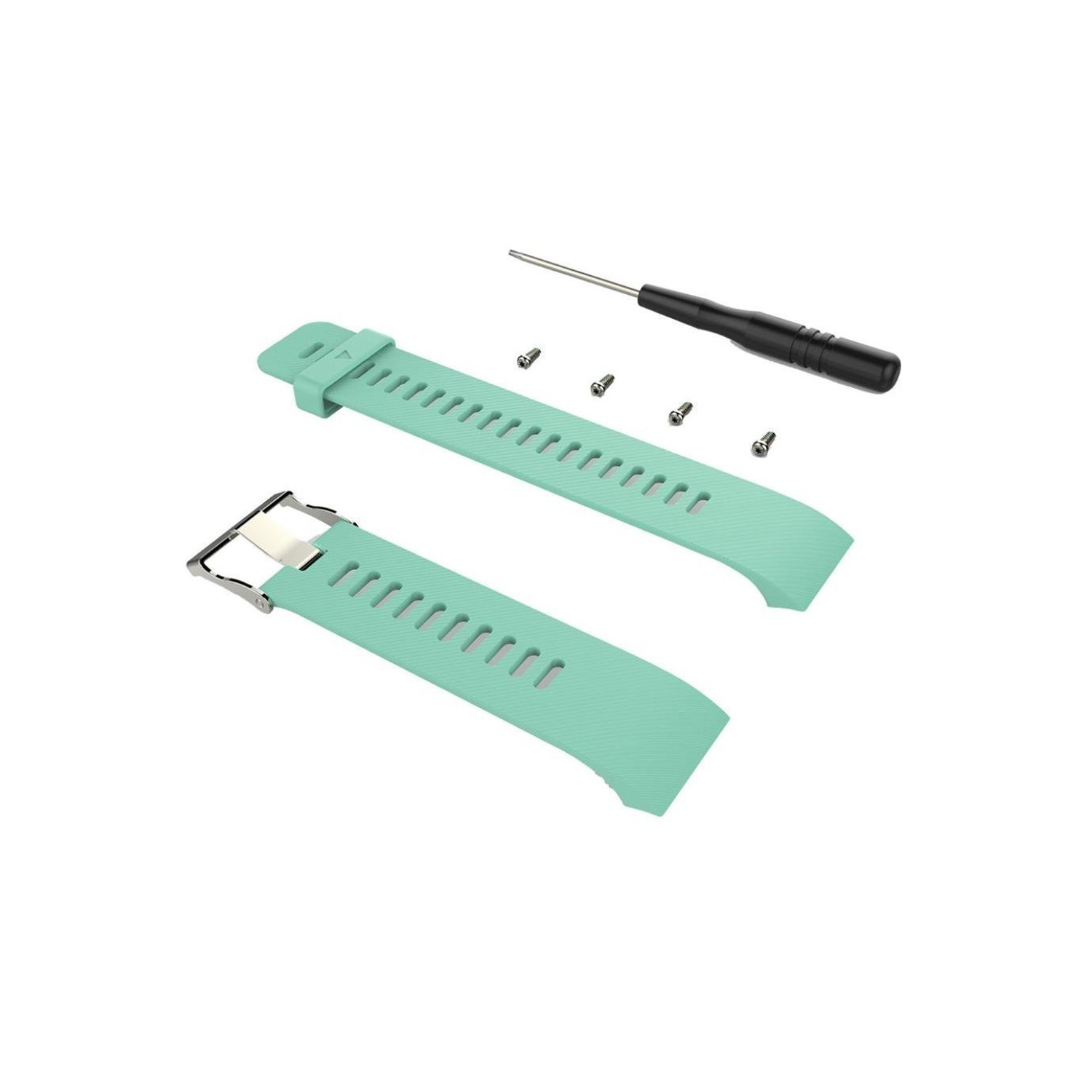 StrapsCo Silicone Rubber Watch Band Strap for Garmin Forerunner 35 in Mint Green
