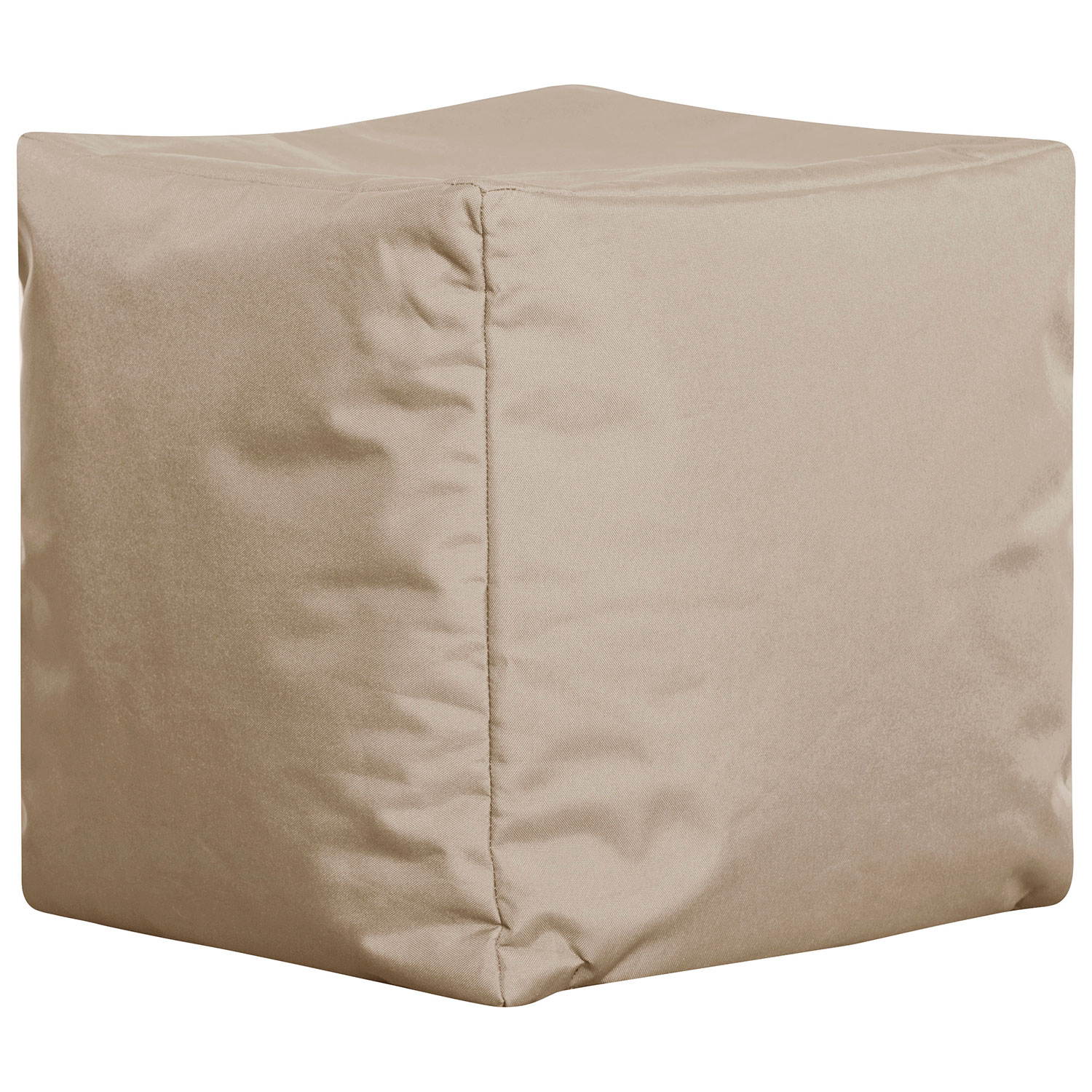 Cube Brava Contemporary Bean Bag Chair - Khaki