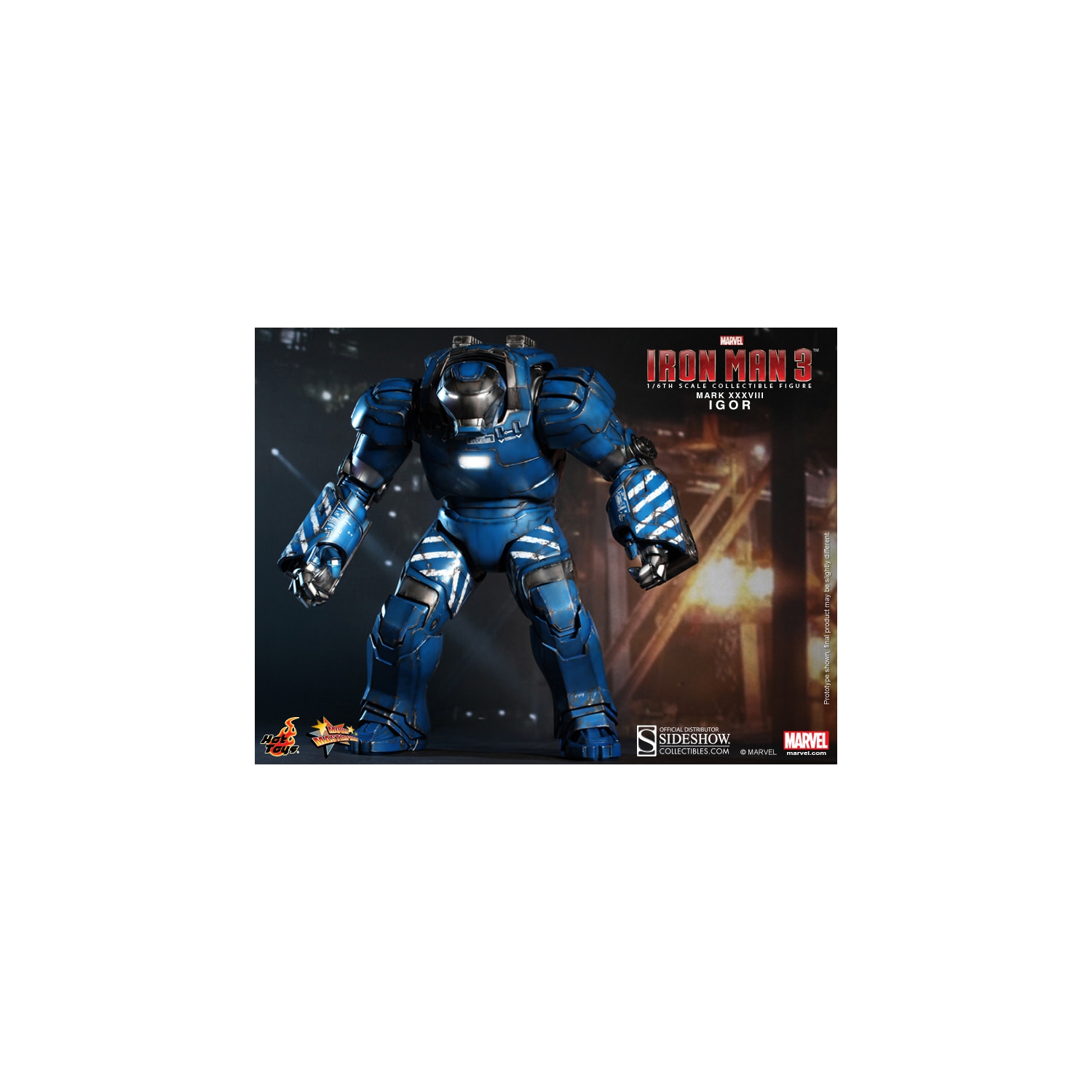 Iron Man 3 16 Inch Action Figure Movie Masterpiece Series - Iron Man - Igor - Mark XXXVIII Sideshow