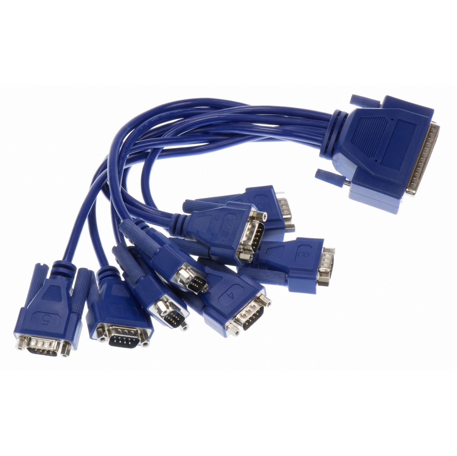 Axxon LF781KB Native PCI Express 8 Port RS232 Serial Host Adapter w/ Octaplex Cable 12" HD78M-DB9M-8