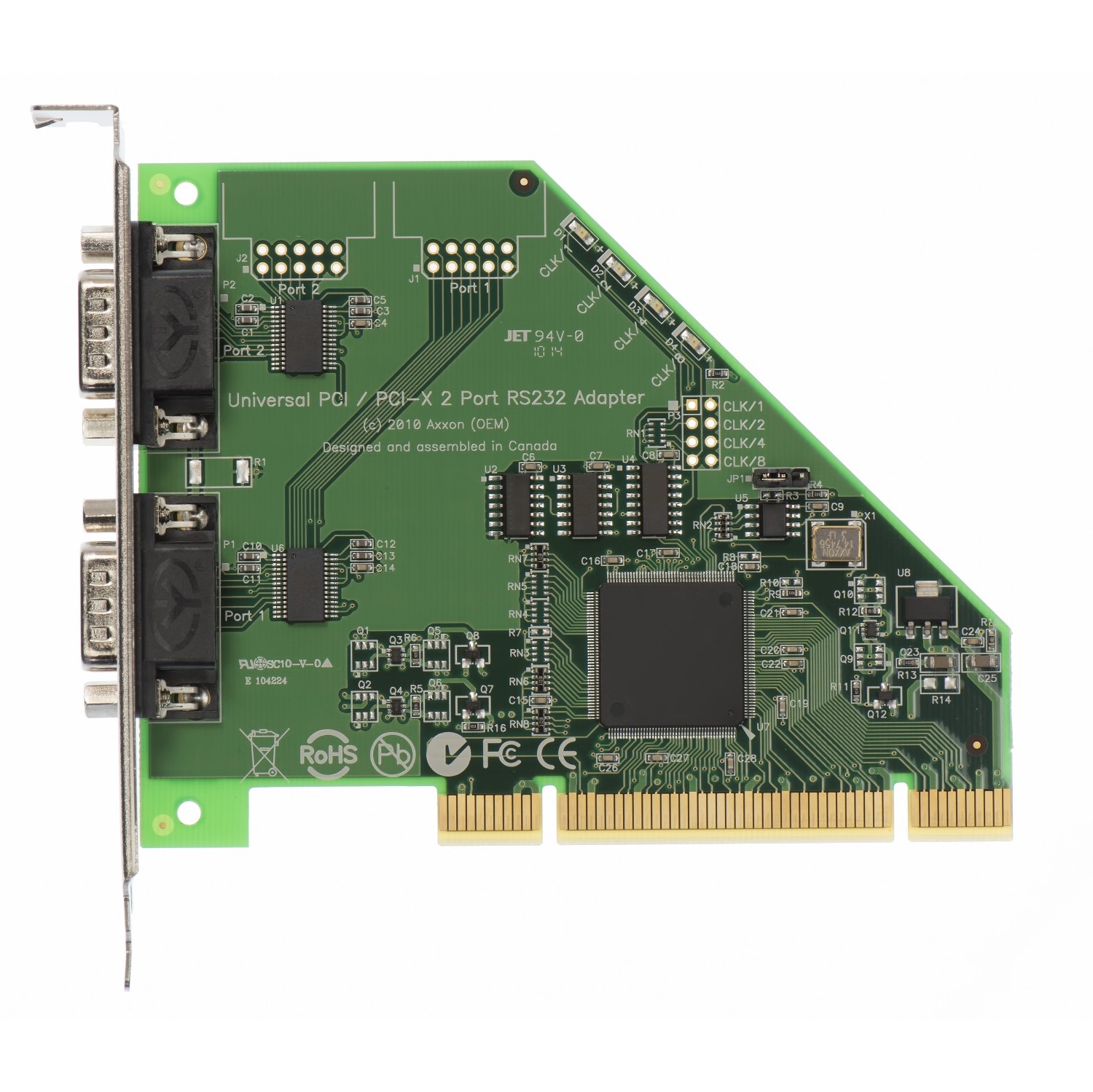 Axxon – Adaptateur de carte série RS232 à 2 ports PCI LF566KB
