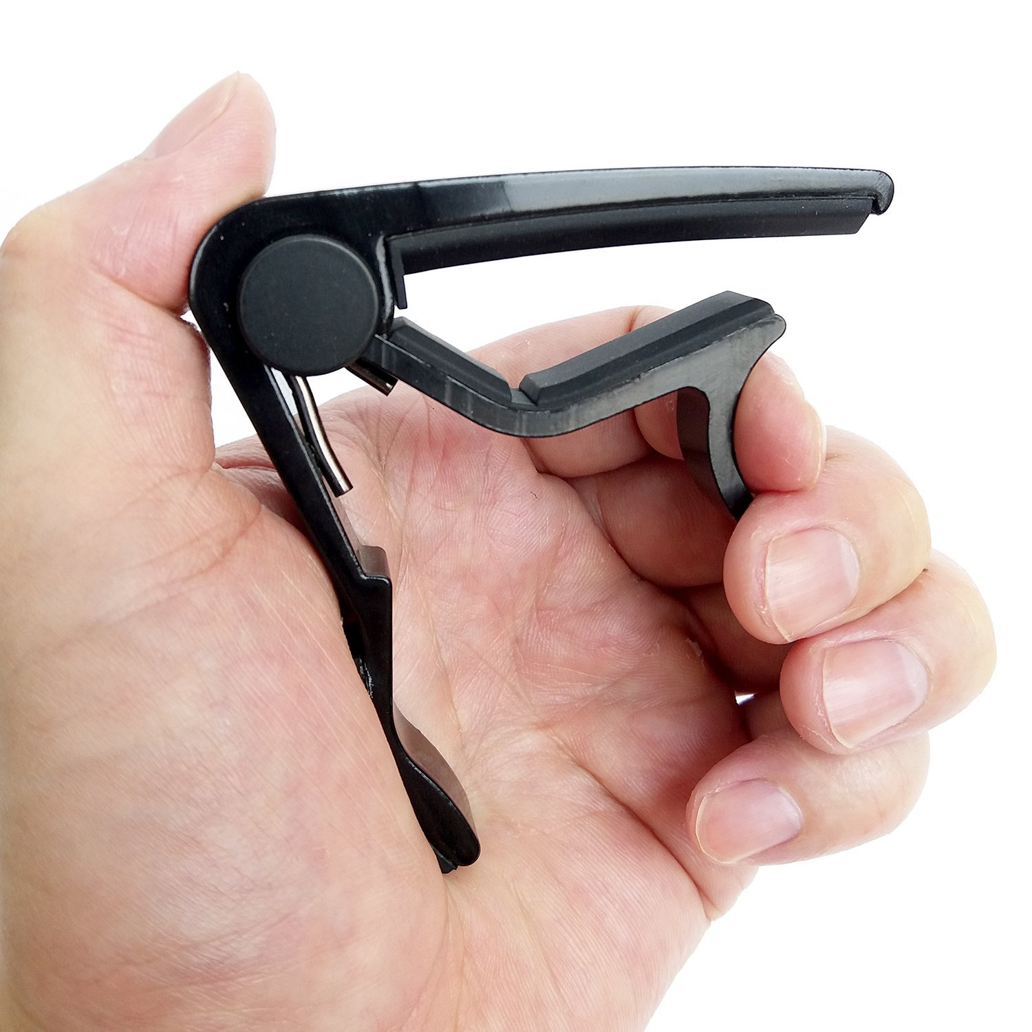 Kunova Black Single-handed Guitar Trigger Capo Quick Change With 5PCS 0.71MM Picks