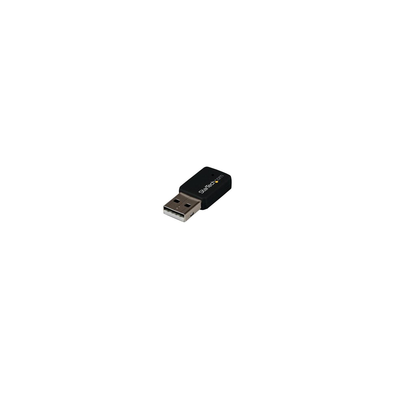 STARTECH ADD DUAL-BAND WIRELESS-AC CONNECTIVITY TO A DESKTOP OR LAPTOP COMPUTER THROUGH USB 2.0 USB 2.0 AC600 MINI DUAL