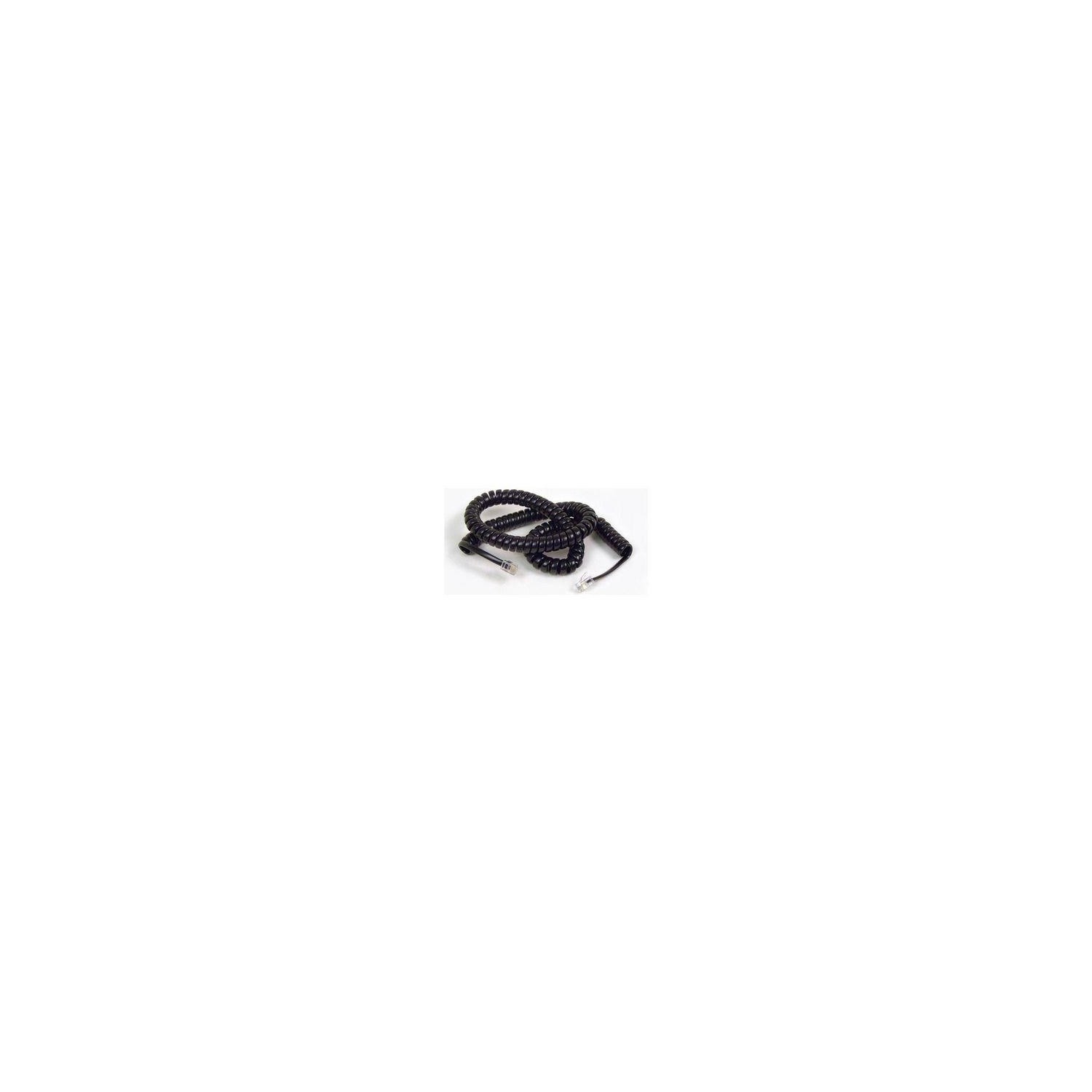 BELKIN PRO SERIES COILED TELEPHONE HANDSET CABLE RJ-11 MALE PHONE RJ-11 MALE PHONE 12FT BLACK F8V101-12-BK