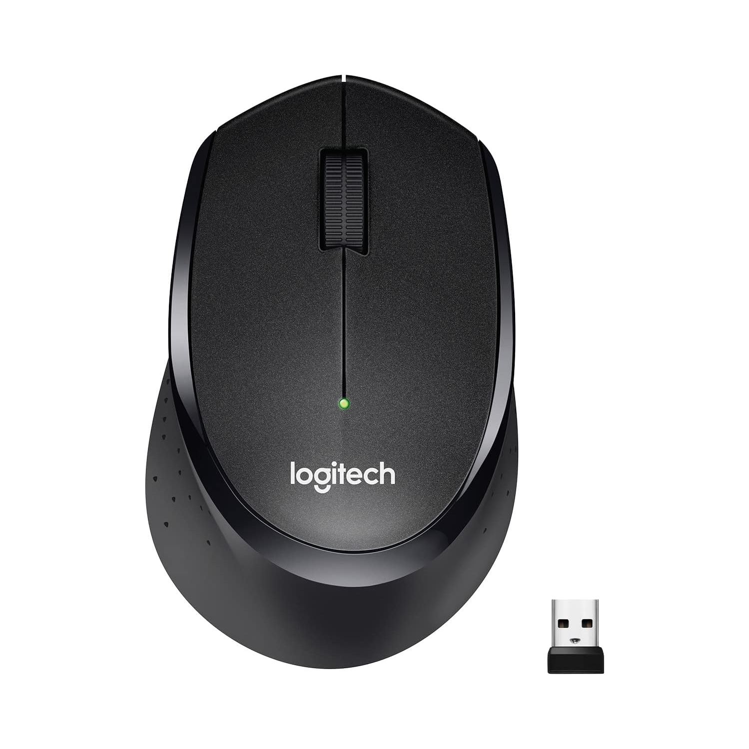 Logitech M330 Silent Plus Wireless Mouse - Black, 3 Buttons, 1000 DPI Optical Sensor