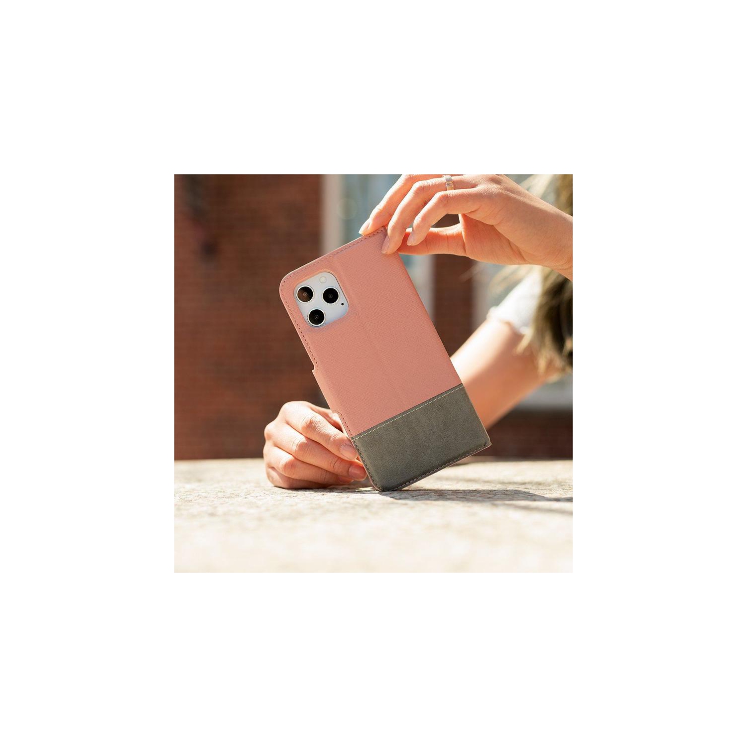 iPhone SE 2nd Gen - Broadway Magnetic Wallet Folio, Rose Gold