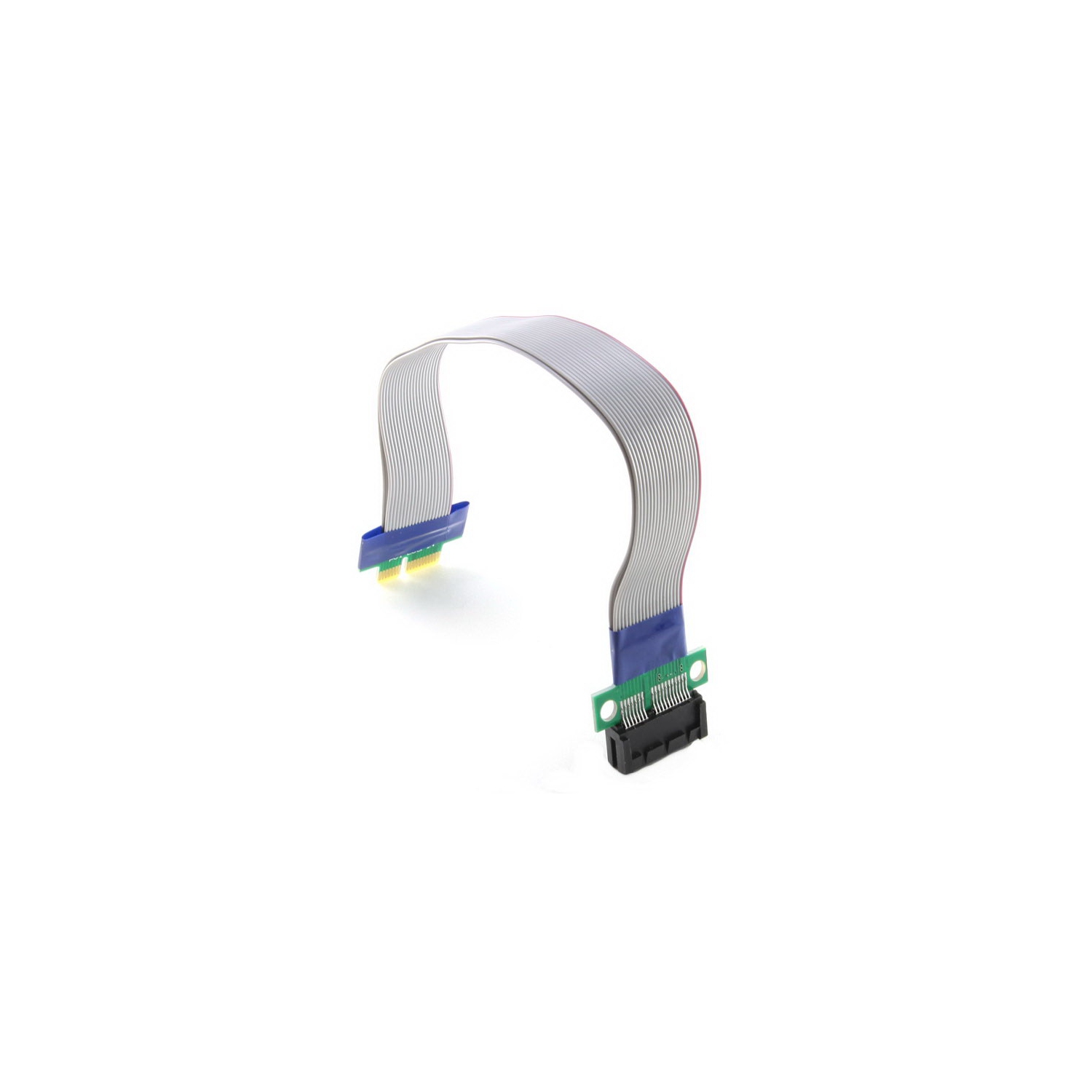 axGear PCI-Express PCI-E 1X Riser Card Ribbon Extender Extension Flex Relocate Cable