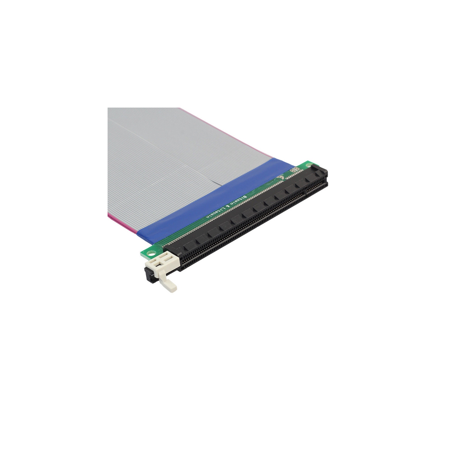 axGear PCI-Express PCI-E 16X to 16X Riser Card Ribbon Extender Extension Relocate Cable