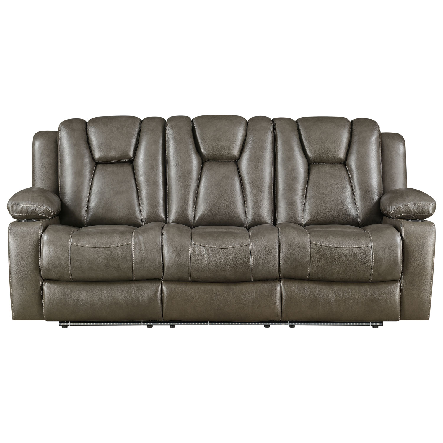 Starship Genuine Leather Power Reclining Sofa Charcoal Starship Genuine Leather Power Reclining Sofa Charcoal Home Theatre Seating Best Canada