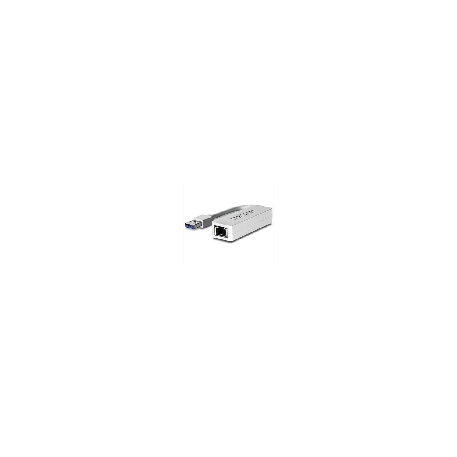 TRENDNET TU3-ETG USB 3.0 TO RJ45 GIGABIT ETHERNET NETWORK ADAPTER ADD GIGABIT ETHERNET TO ANY USB 3.0 COMPATIBLE PC OR L