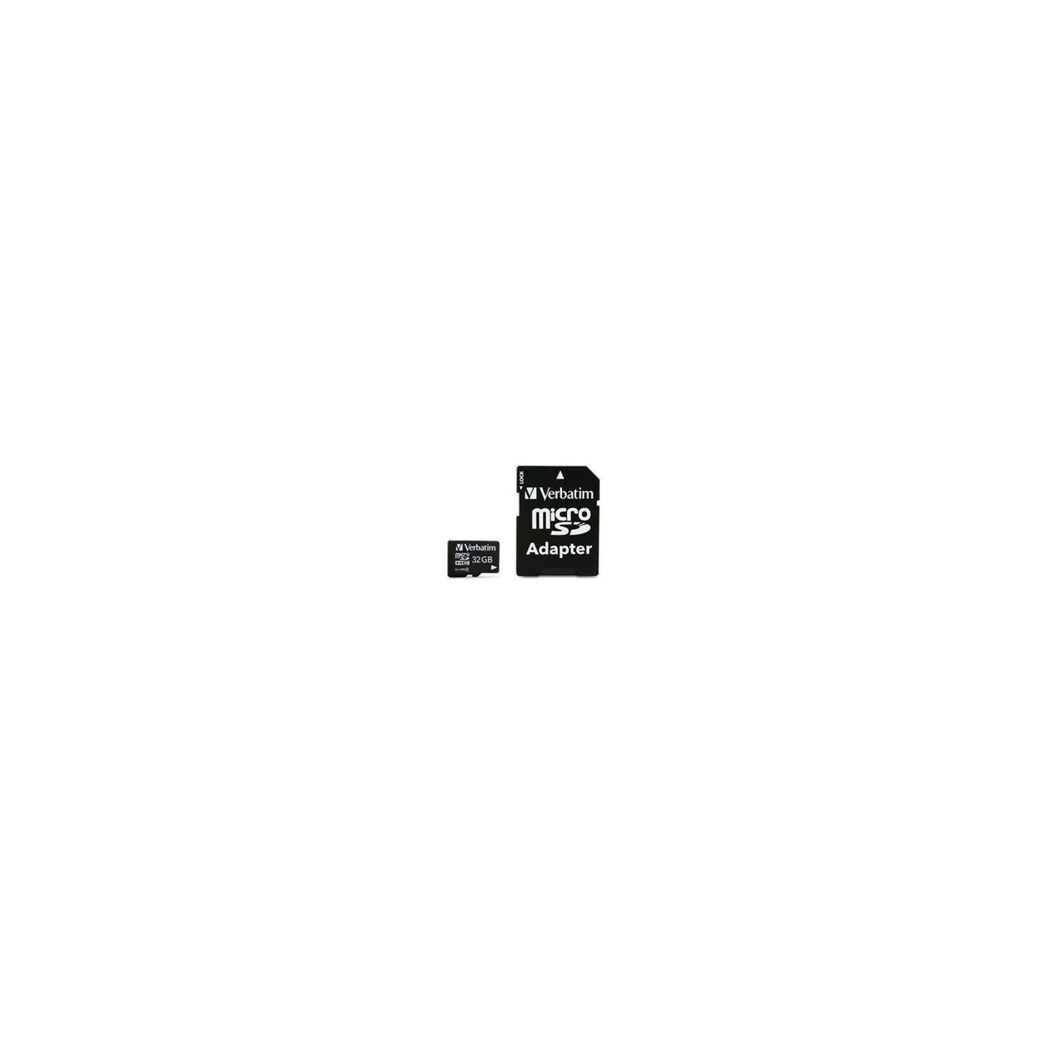 VERBATIM 32GB PREMIUM MICROSDHC MEMORY CARD WITH ADAPTER, UHS-I CLASS 10 44083