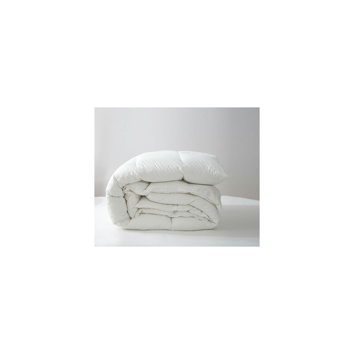 Couette en duvet blanc européen Canards Prato 289 fils au pouce carré pour lit 1 place