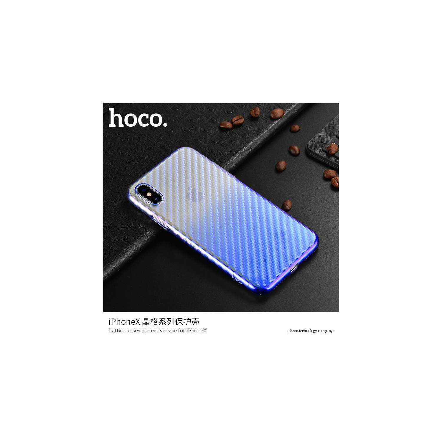 HOCO Lattice series protective case for iPHONE X white Blue