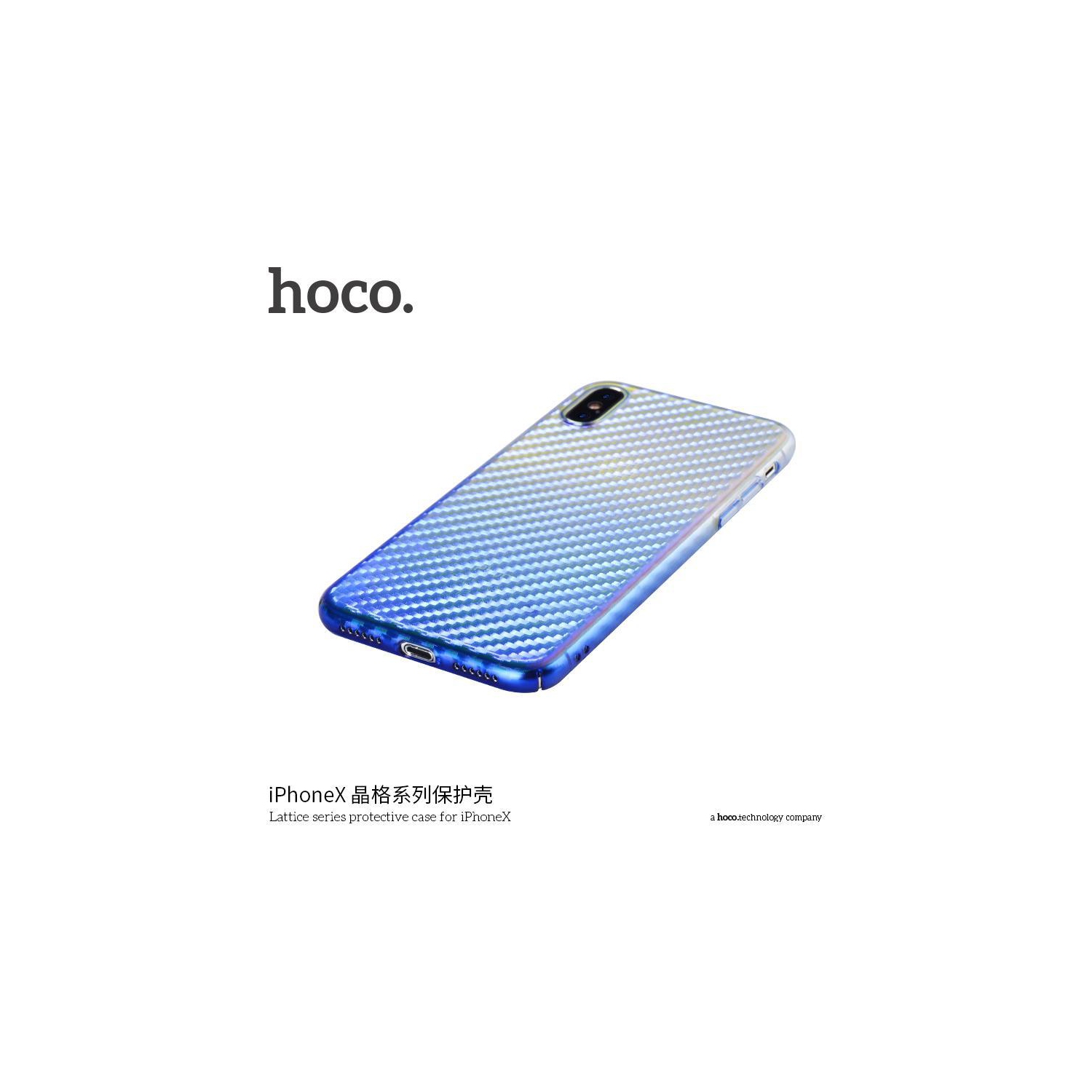 HOCO Lattice series protective case for iPHONE X white Blue
