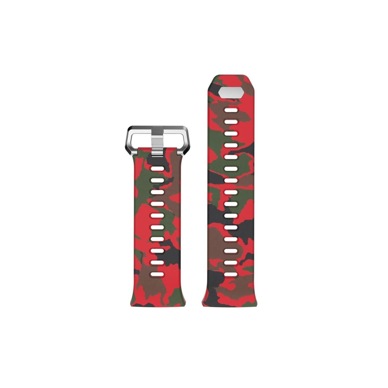 StrapsCo Camo Watch Strap Band for Fitbit Ionic in Red