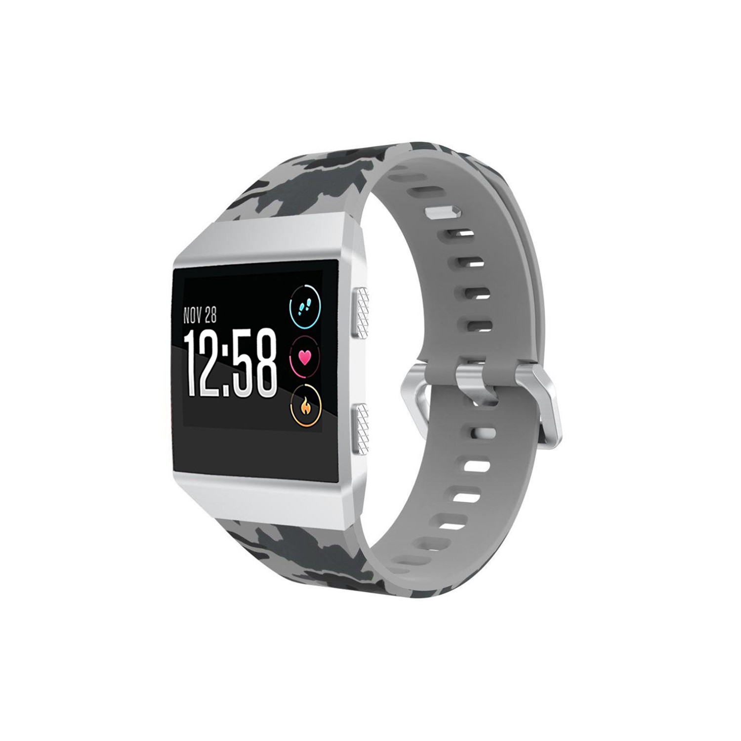 StrapsCo Camo Watch Strap Band for Fitbit Ionic in Grey
