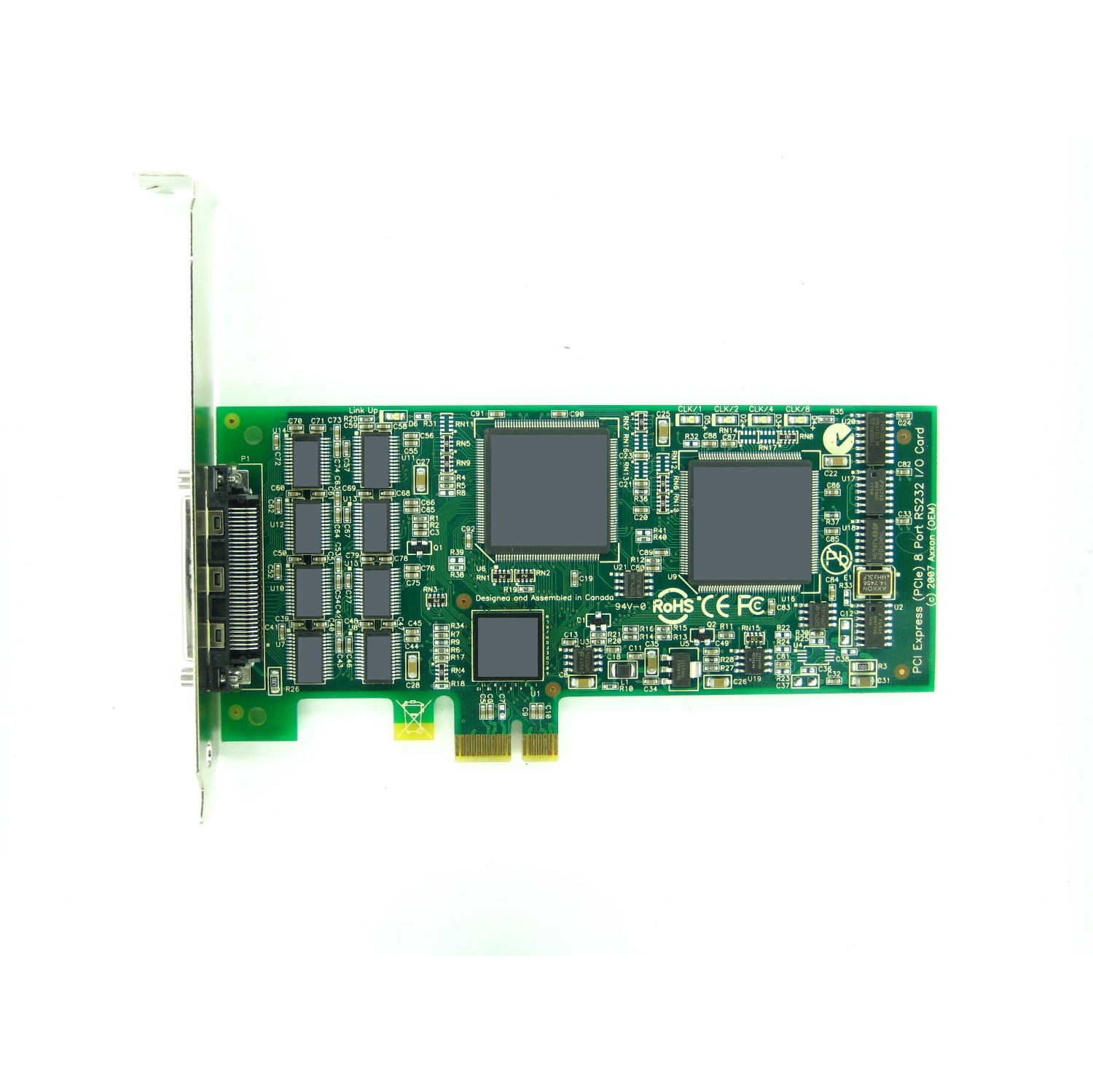 Axxon – Carte contrôleur PCI Express à 8 ports RS232 LF734KB montage à hauteur standard/basse