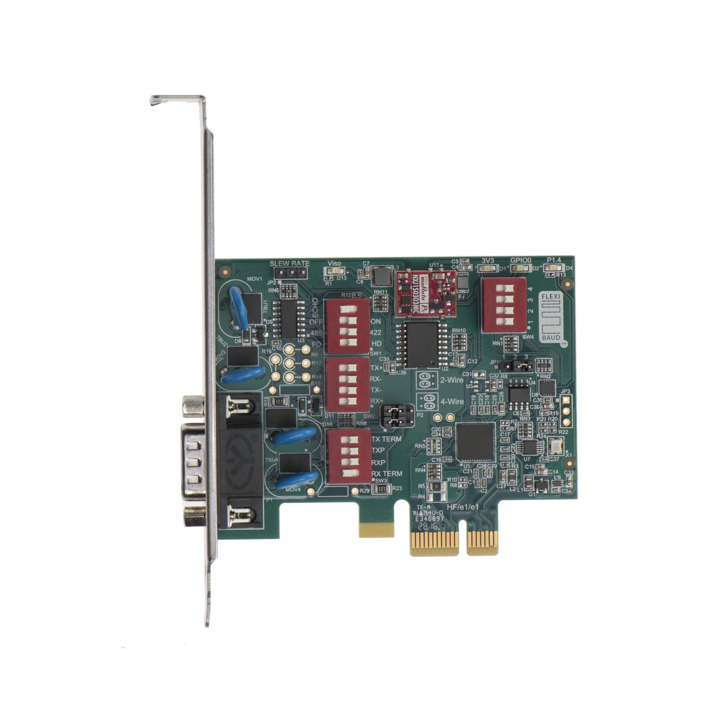 Axxon LF1089KB 1 Port PCI Express Galvanically Isolated RS422/RS485 Host Adapter Card with DMA