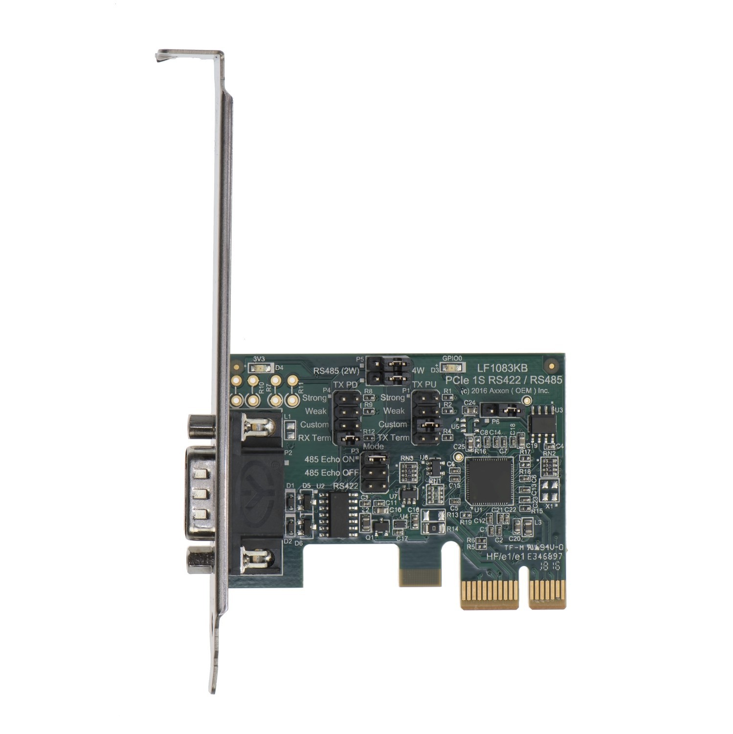 Axxon – Adaptateur série haute vitesse à 1 port RS422/RS485 LF1083KB PCI Express avec DMA