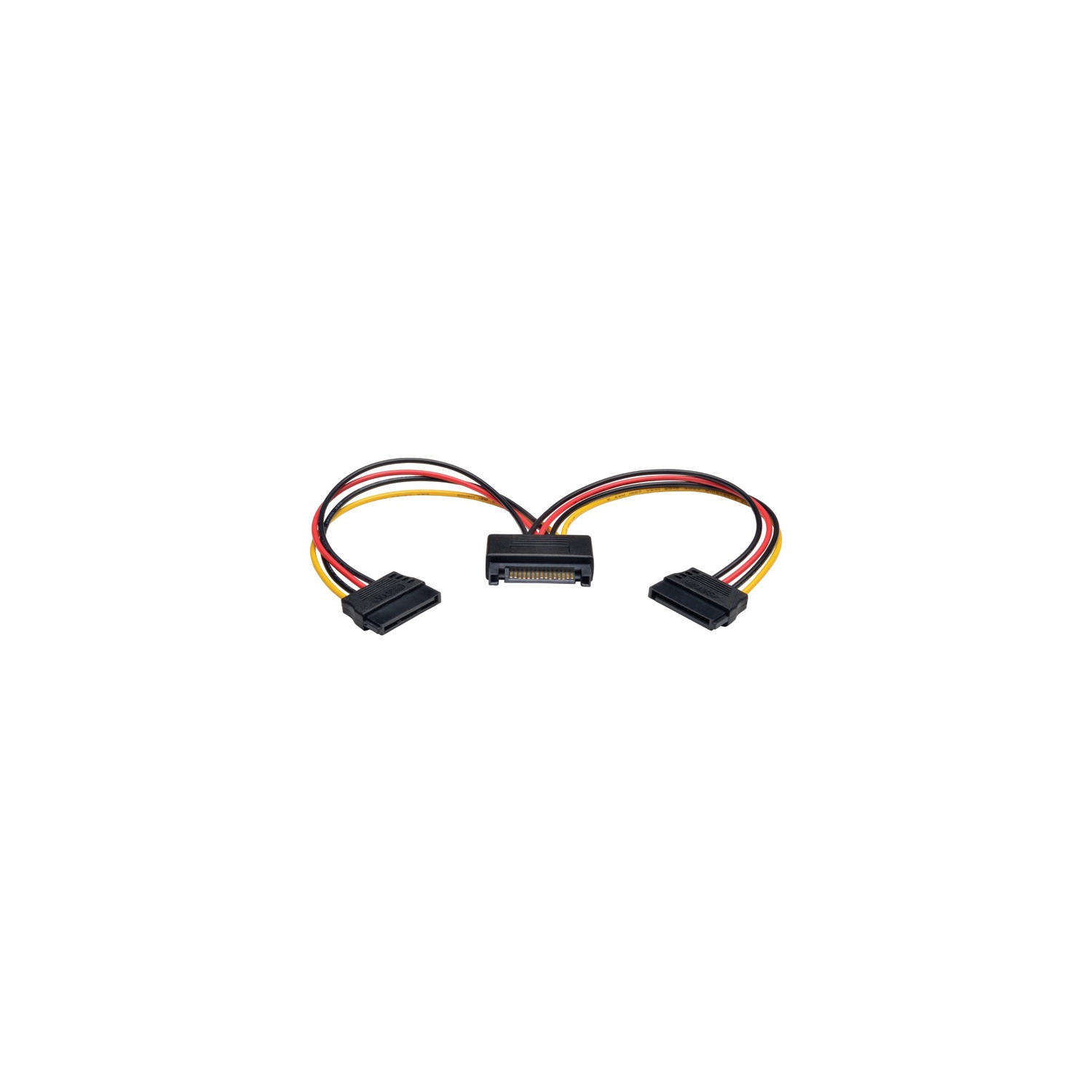 Tripp Lite 6in Serial ATA SATA Power Y Splitter Cable Adapter 15Pin M/F