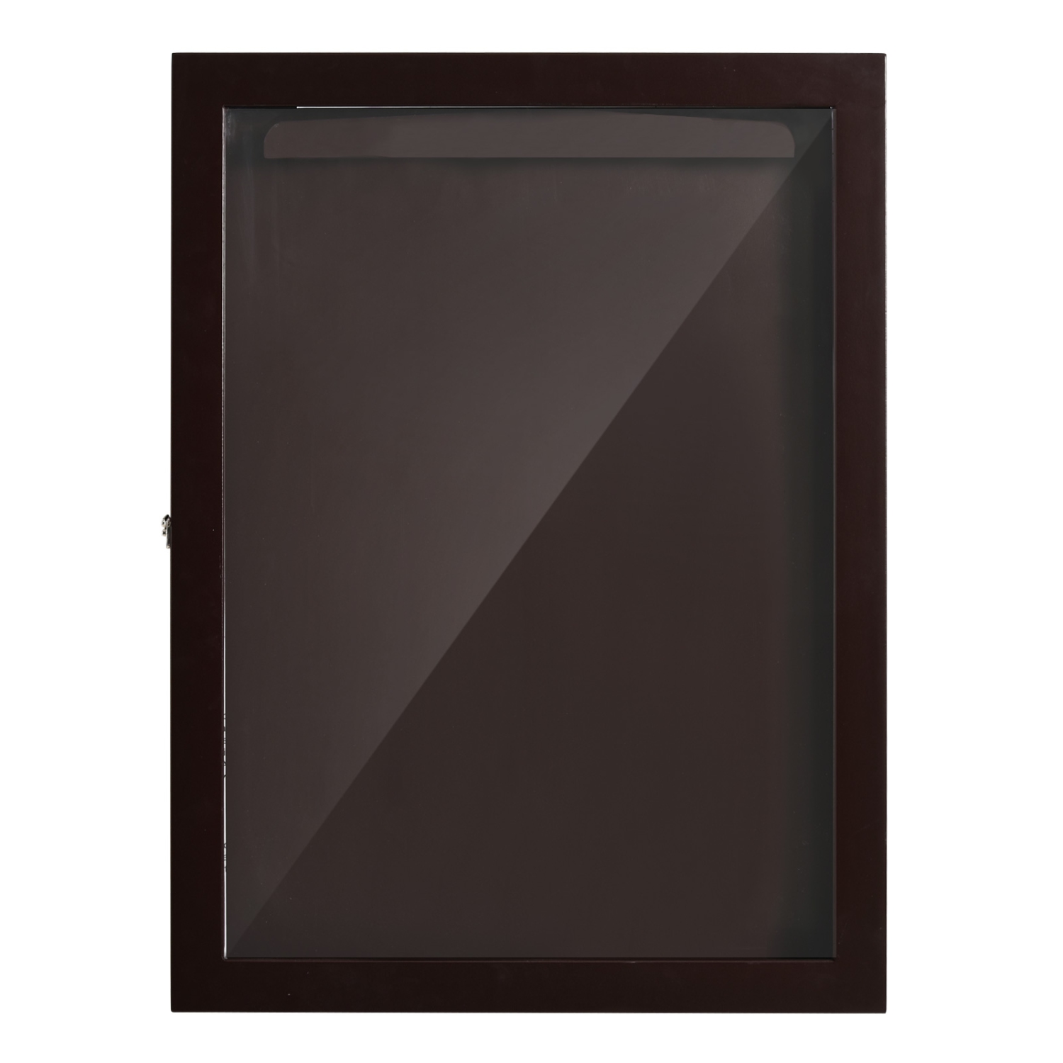 HOMCOM Jersey Frame Display Case Football Baseball Basketball Shirt Shadow Box Cabinet 24”x32” (Burgundy)