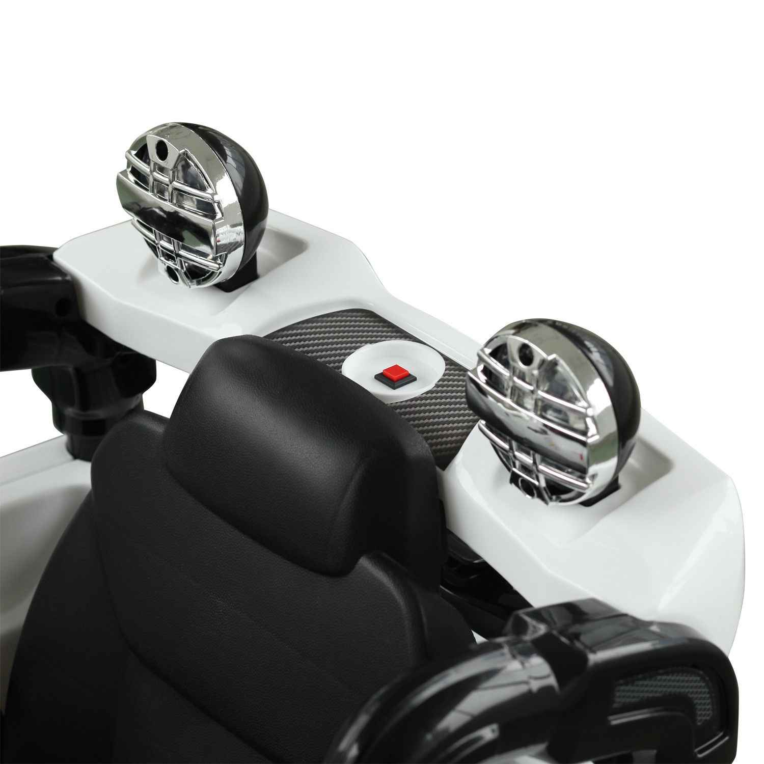 Aosom 12V Kids Electric Ride On Car Toy Truck with Remote Control 2 Speeds Lights MP3 LCD Power Indicator, White