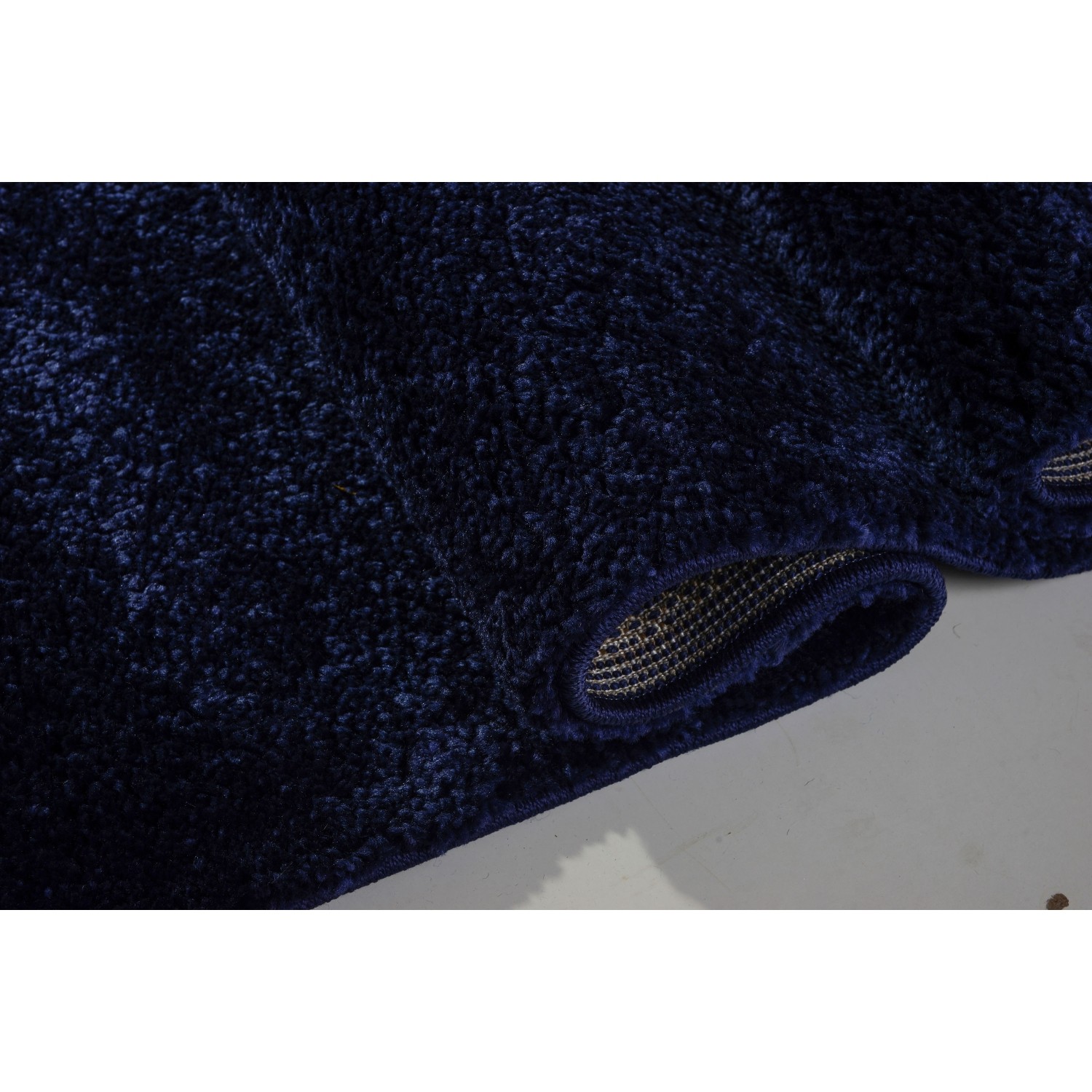 Tapis rectangulaire LA Dole Candy Shaggy 7 pi 10 po x 10 pi 6 po - Bleu marine