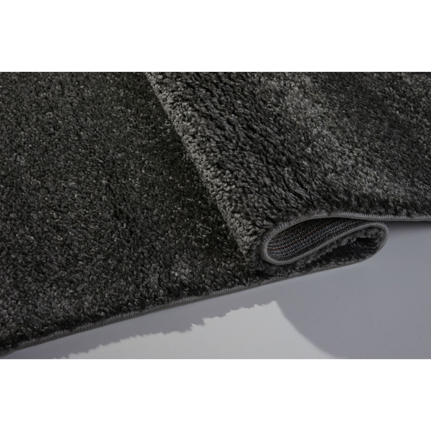 Tapis rectangulaire LA Dole Candy Shaggy 5 pi 2 po x 7 pi - Gris