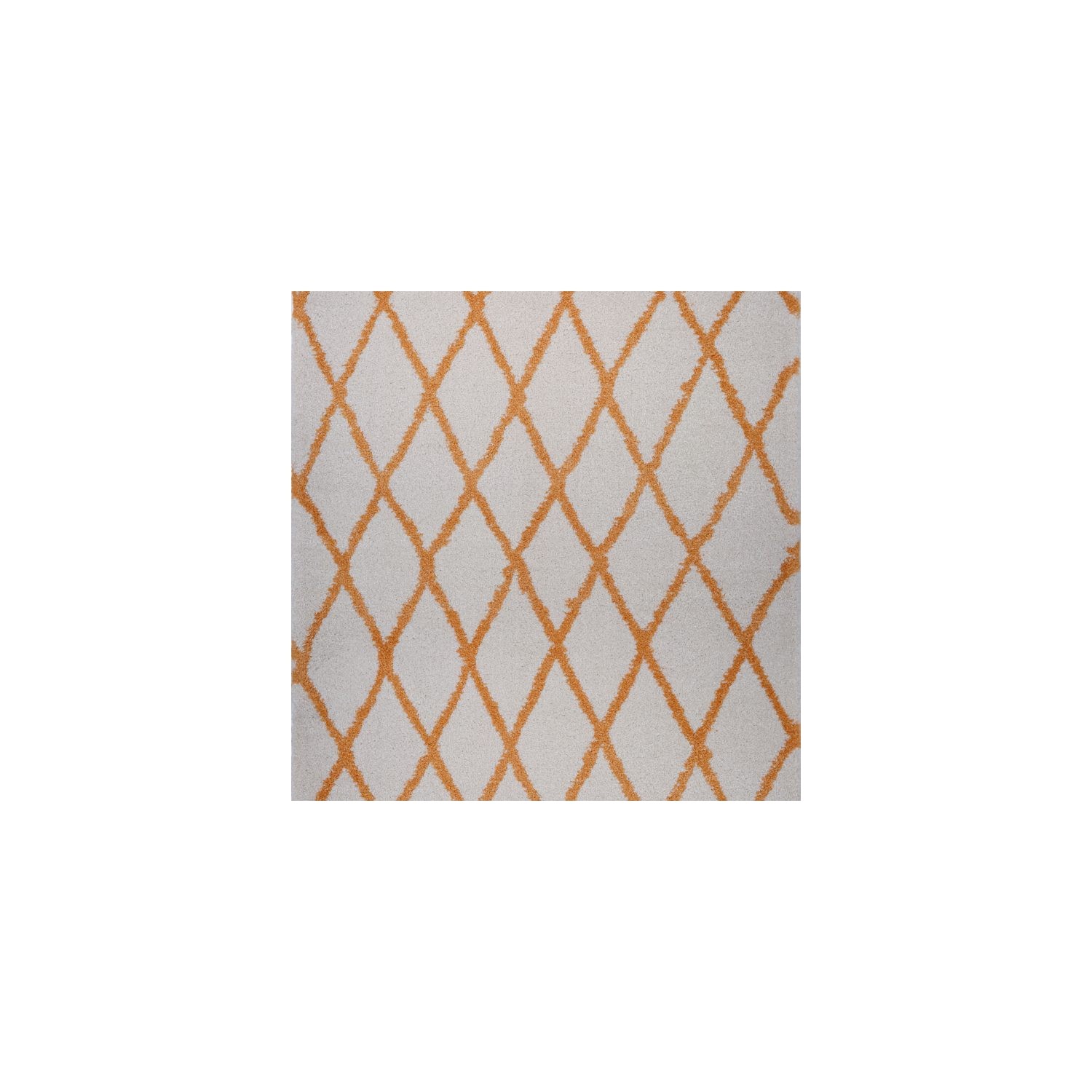Toronto Trellis Ivory Orange Area Rug 5'2" x 7' 5"