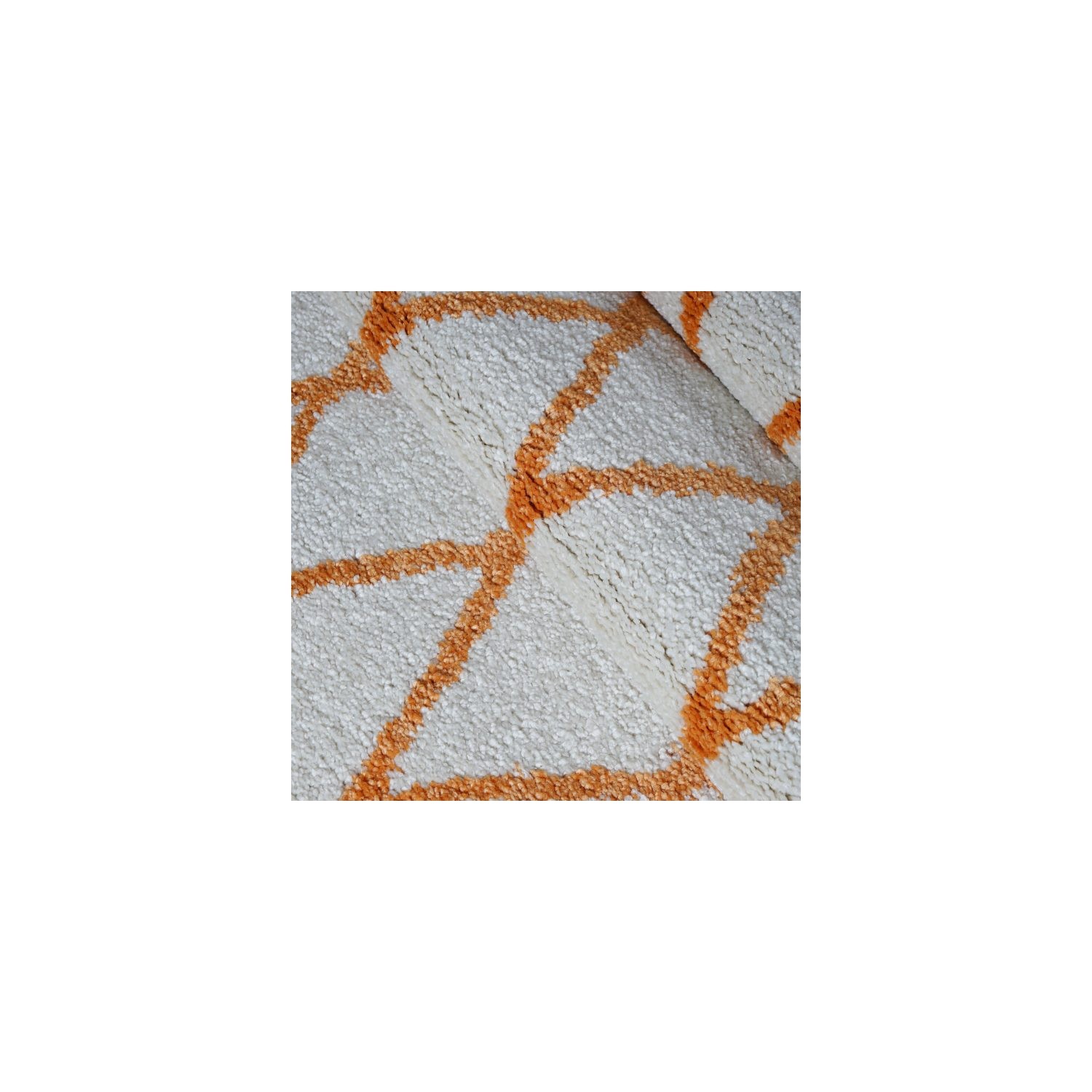 Toronto Trellis Ivory Orange Area Rug 5'2" x 7' 5"