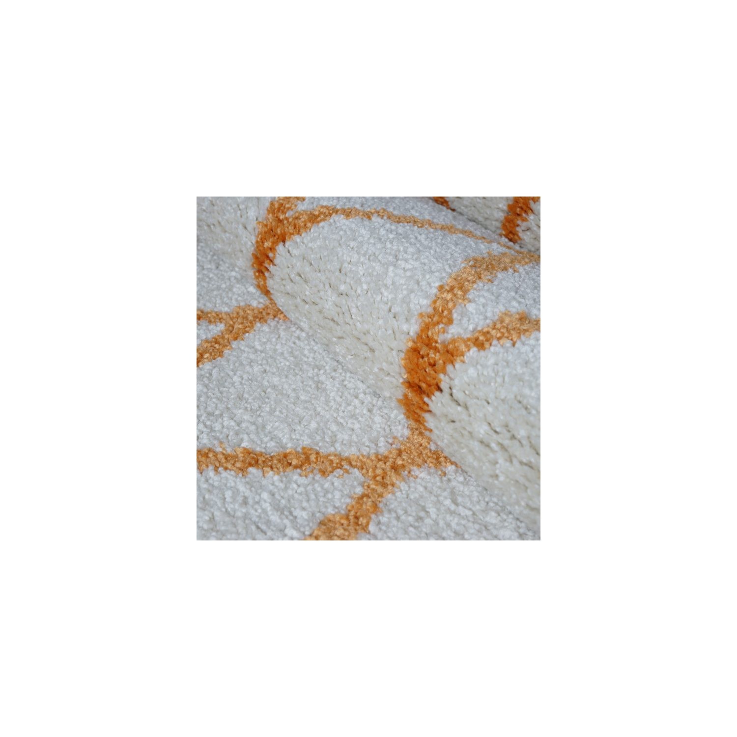 Toronto Trellis Ivory Orange Area Rug 5'2" x 7' 5"