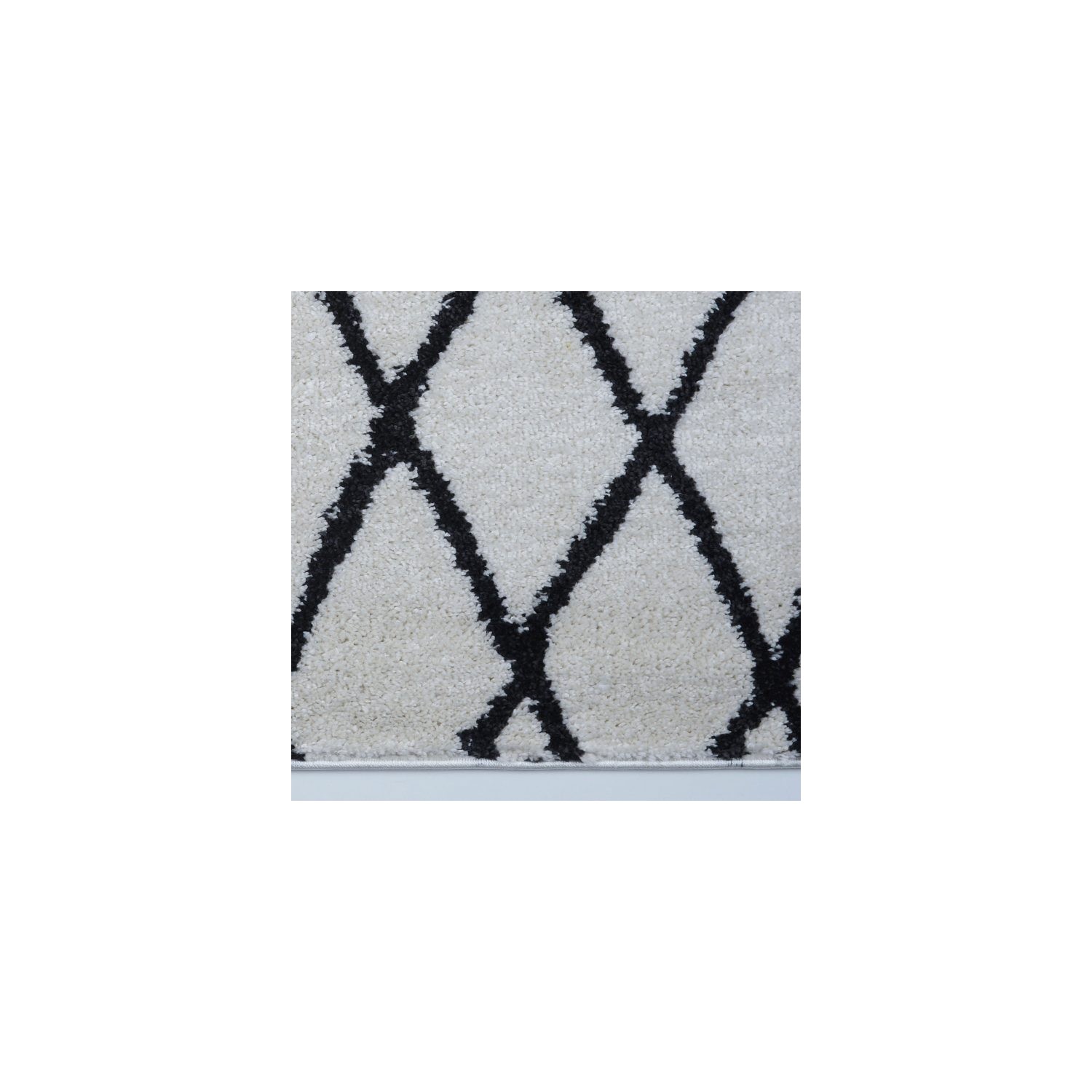 Toronto Trellis Ivory Dark Grey Area Rug 6'5" x 9'5"