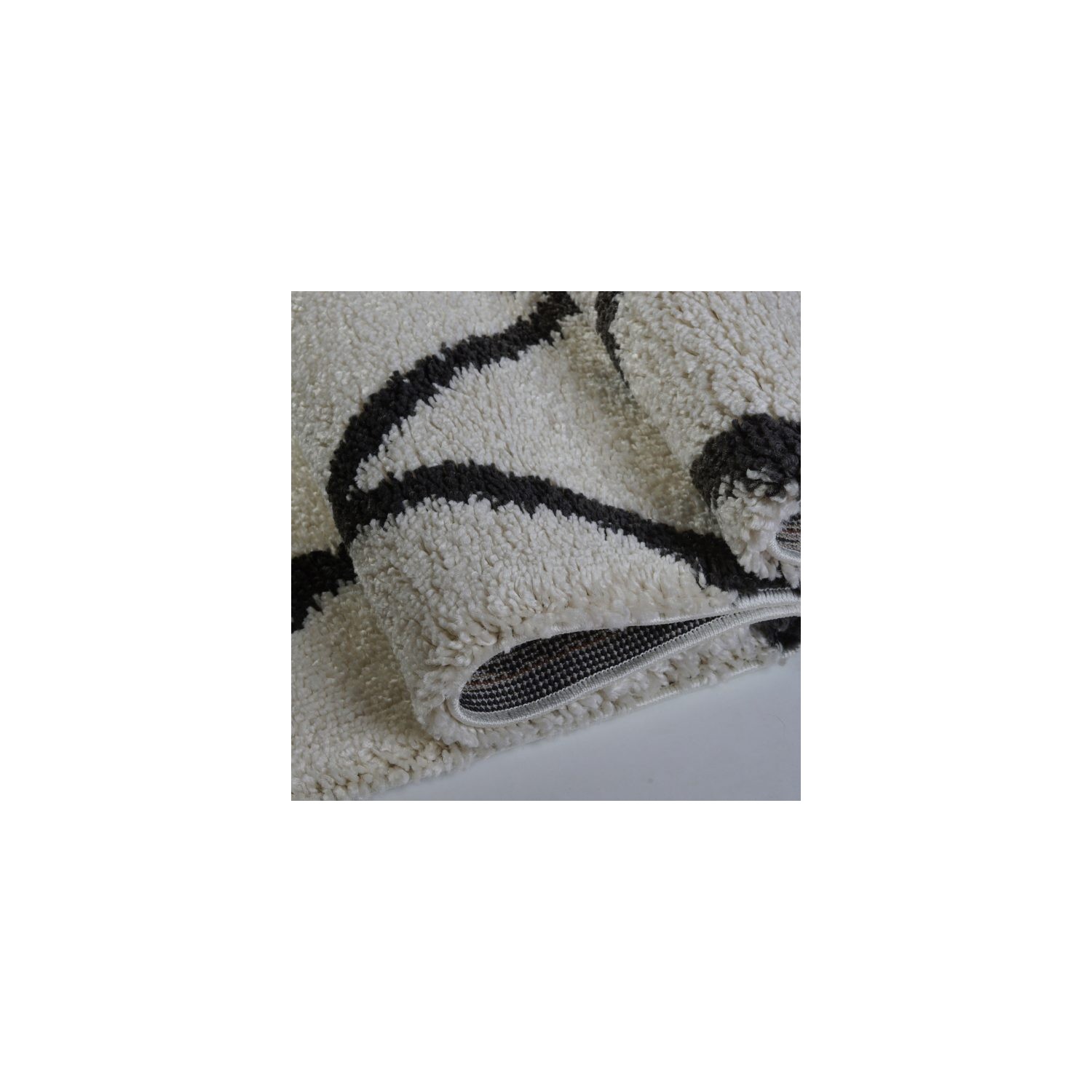 Toronto Trellis Ivory Dark Grey Area Rug 6'5" x 9'5"