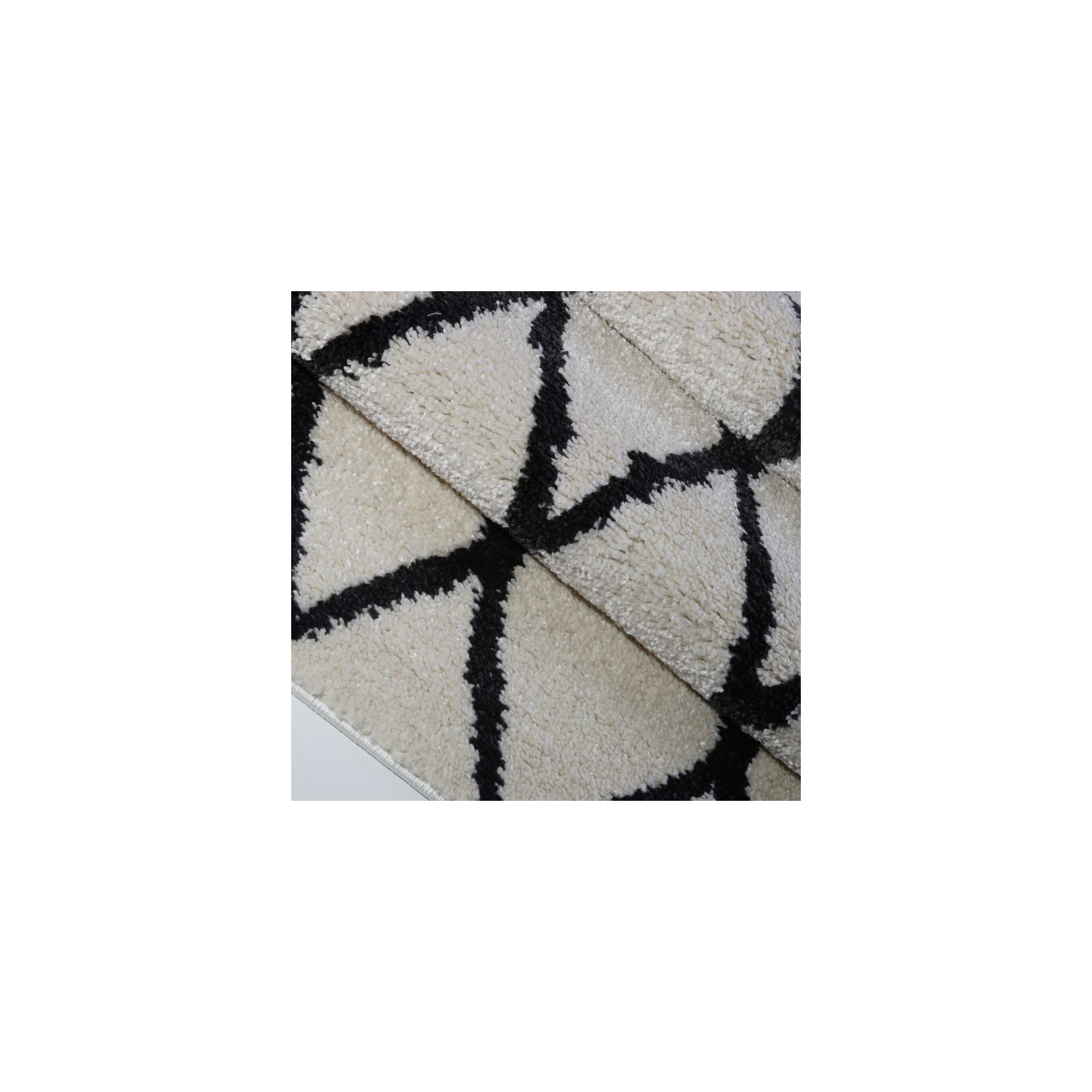 Toronto Trellis Ivory Dark Grey Area Rug 6'5" x 9'5"