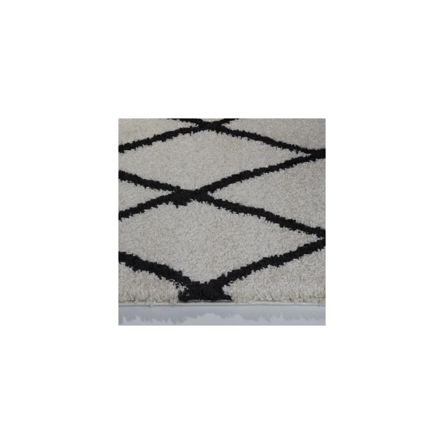 Toronto Trellis Ivory Dark Grey Area Rug 6'5" x 9'5"