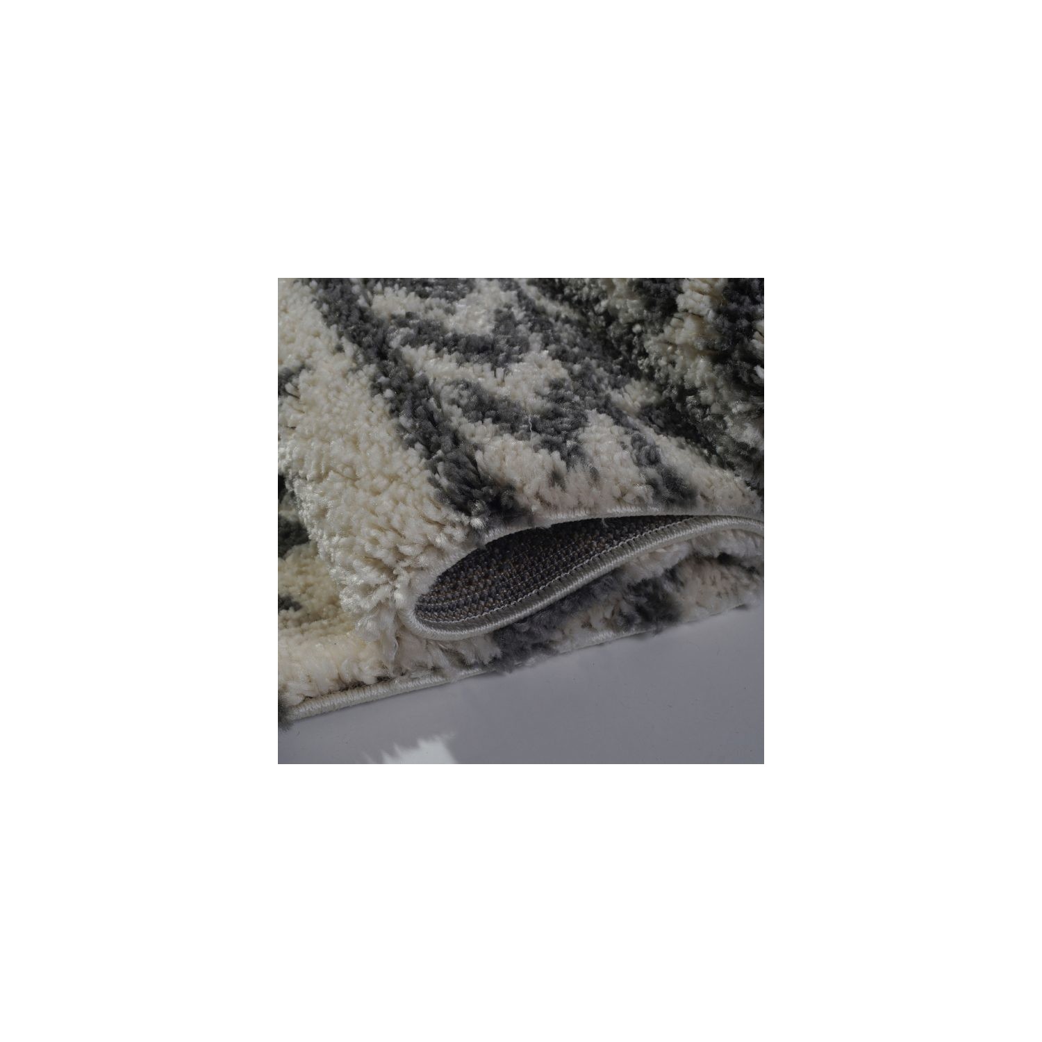 American Native Ivory Grey Area Rug 6'5" x 9'5"