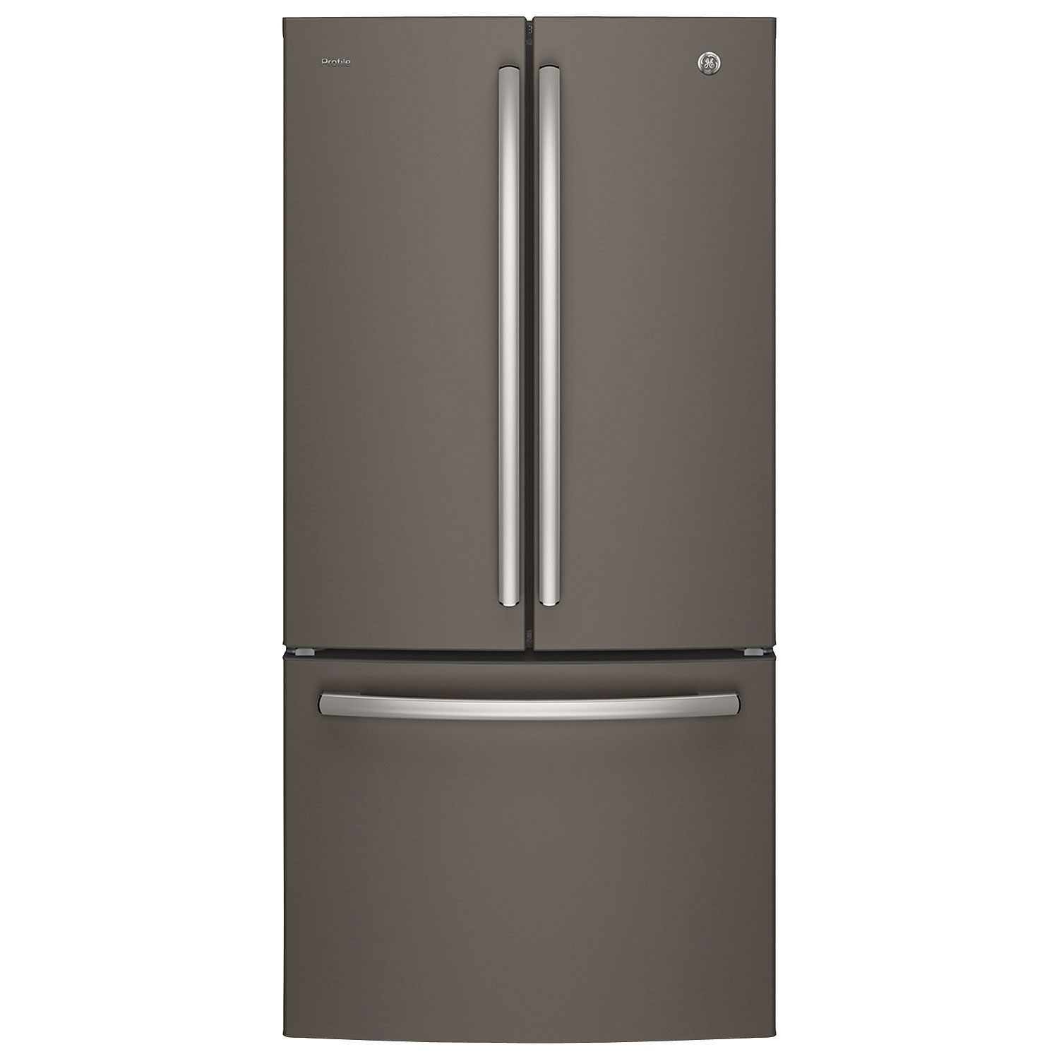 GE Profile 33" 24.8 Cu. Ft. French Door Refrigerator with Water & Ice Dispenser (PNE25NMLKES)-Slate