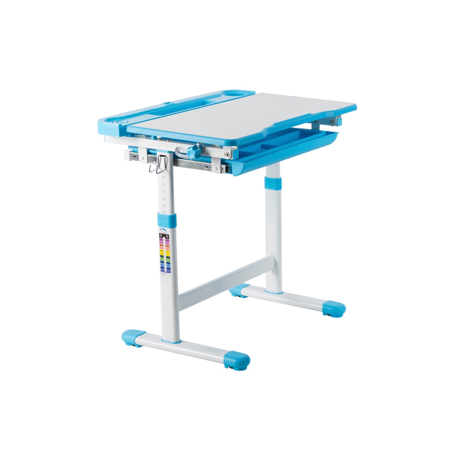 AVICENNA Kids Desk & Chair Set | Children Table w/Tilt feature | Blue Study Table and Chair Set