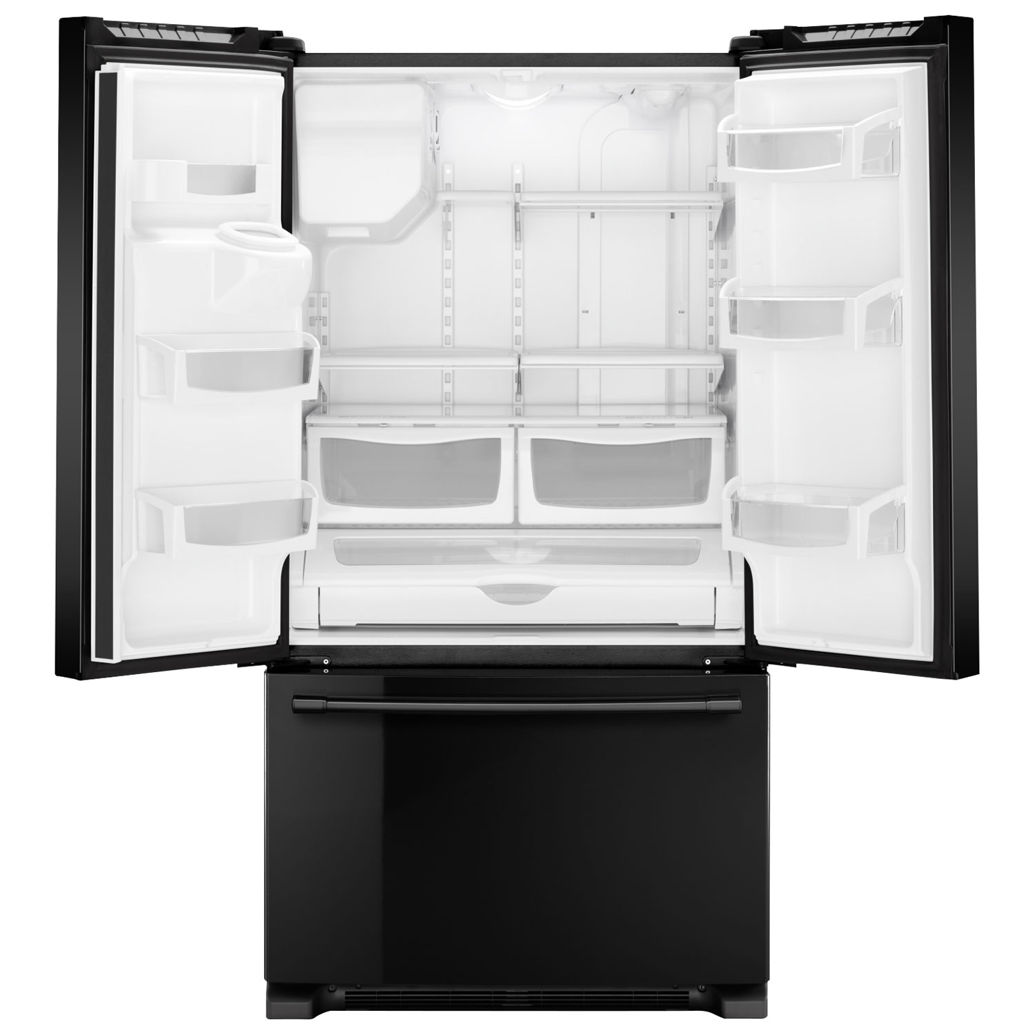 Maytag 36" 25 Cu. Ft. French Door Refrigerator with LED Lighting - Black