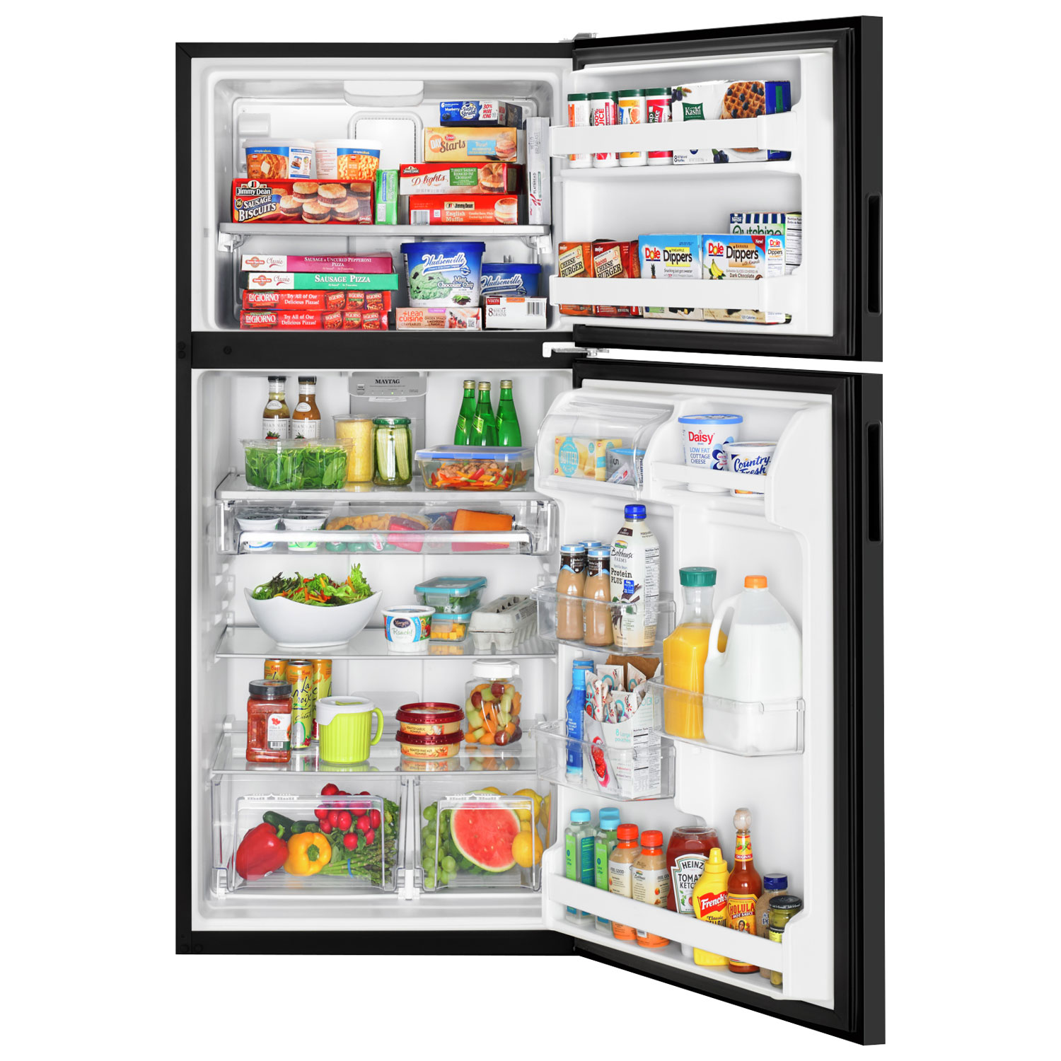 Maytag 33" 21 Cu. Ft. Top Freezer Refrigerator with LED Lighting - Black