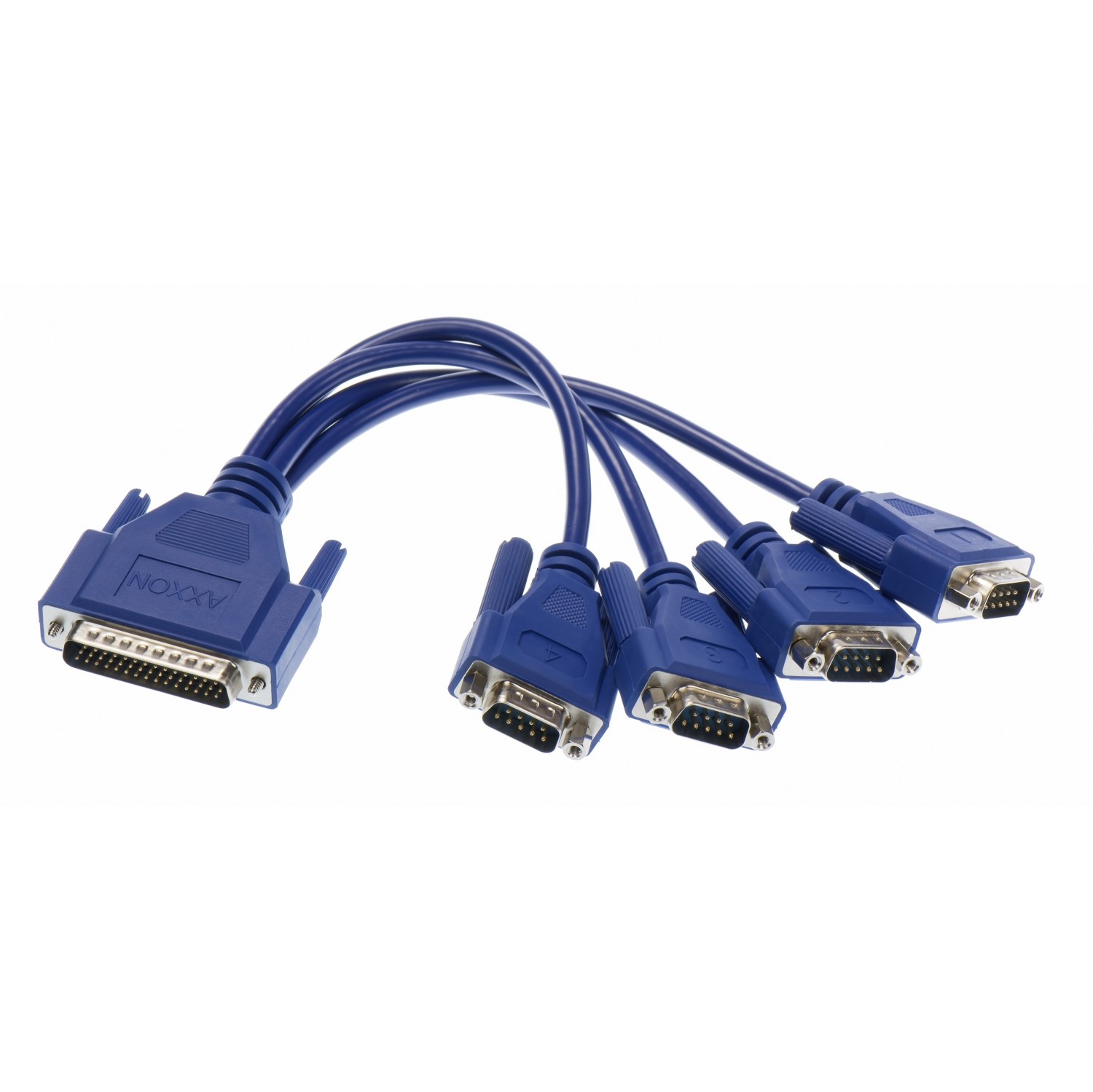 Axxon LF598KB 4 Port RS232 PCI Serial Adapter Card w/ Quadplex Cable 12" HD44M-DB9M-4