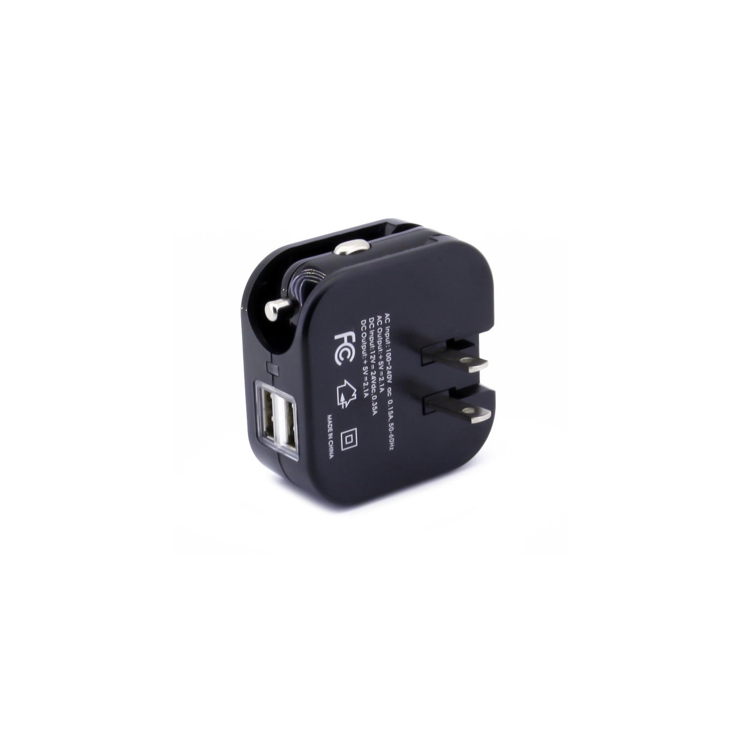 axGear Chargeur USB pour voiture DC allume-cigare Power Home Wall AC Adapter Plug 2A