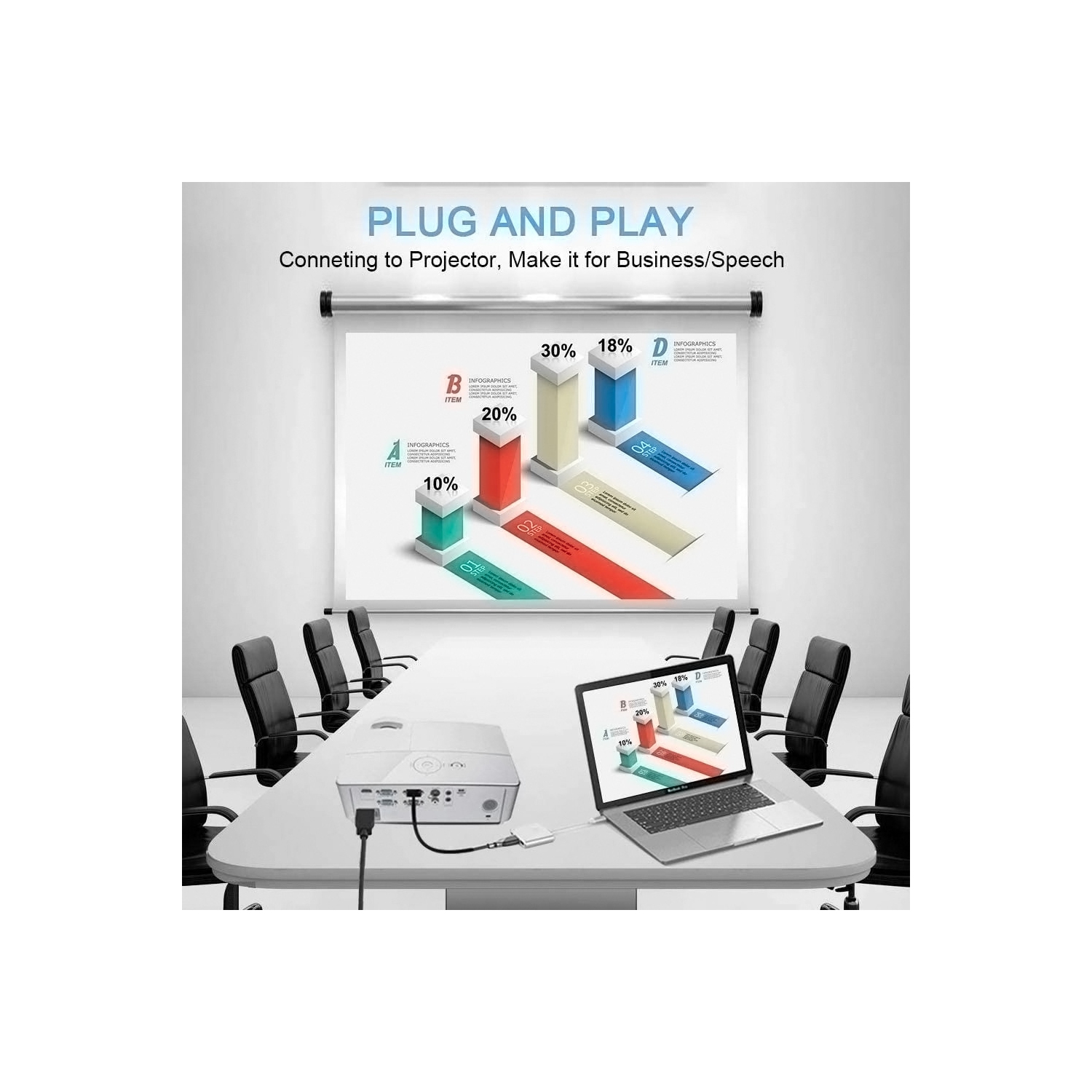 axGear Adaptateur de concentrateur de charge USB 3.1 Type C vers HDMI USB 3.0 Convertisseur USB-C pour Macbook