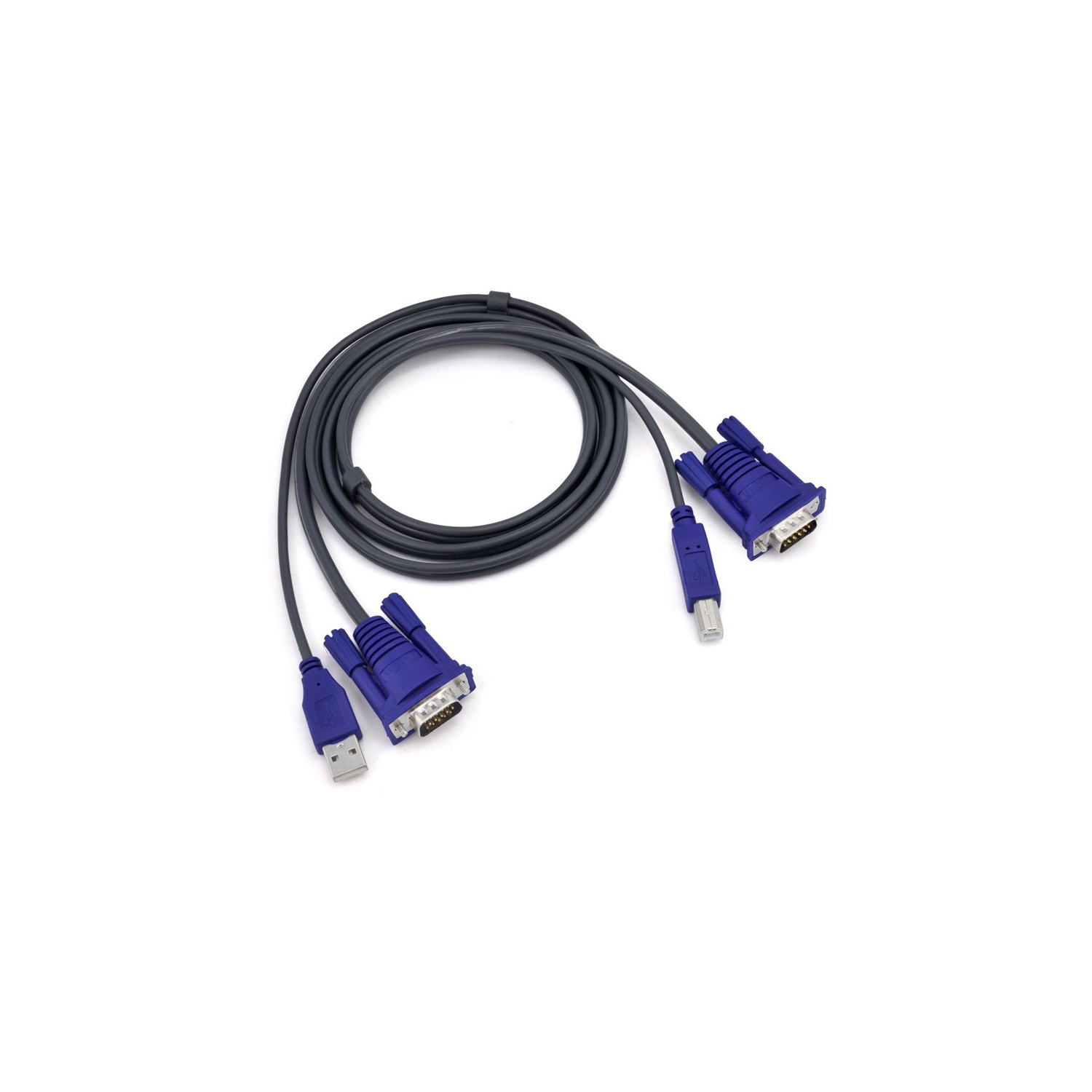 axGear Commutateur KVM USB 2.0 4 ports W 4 Set Câble pour le partage de moniteur de clavier de souris