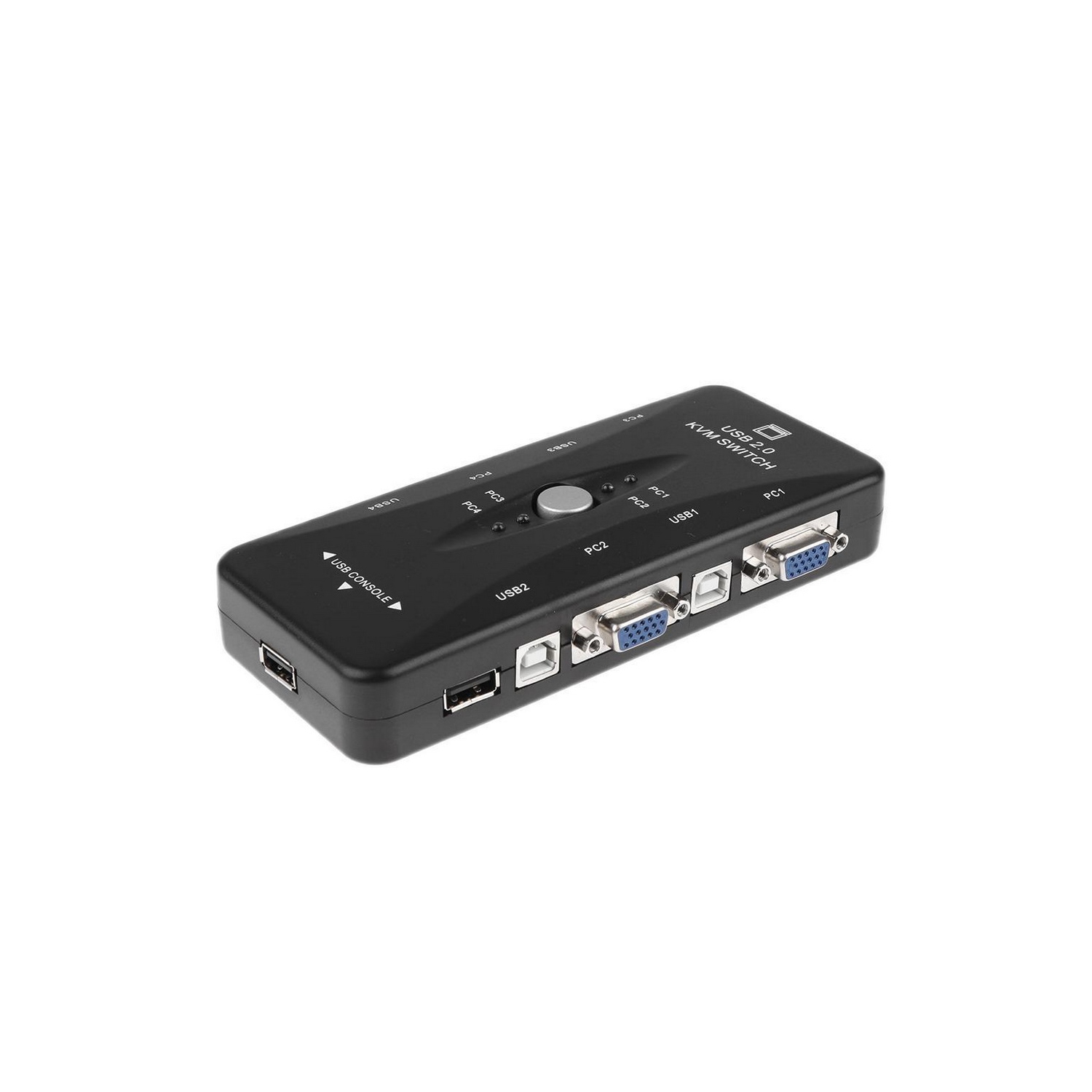 axGear Commutateur KVM USB 2.0 4 ports W 4 Set Câble pour le partage de moniteur de clavier de souris