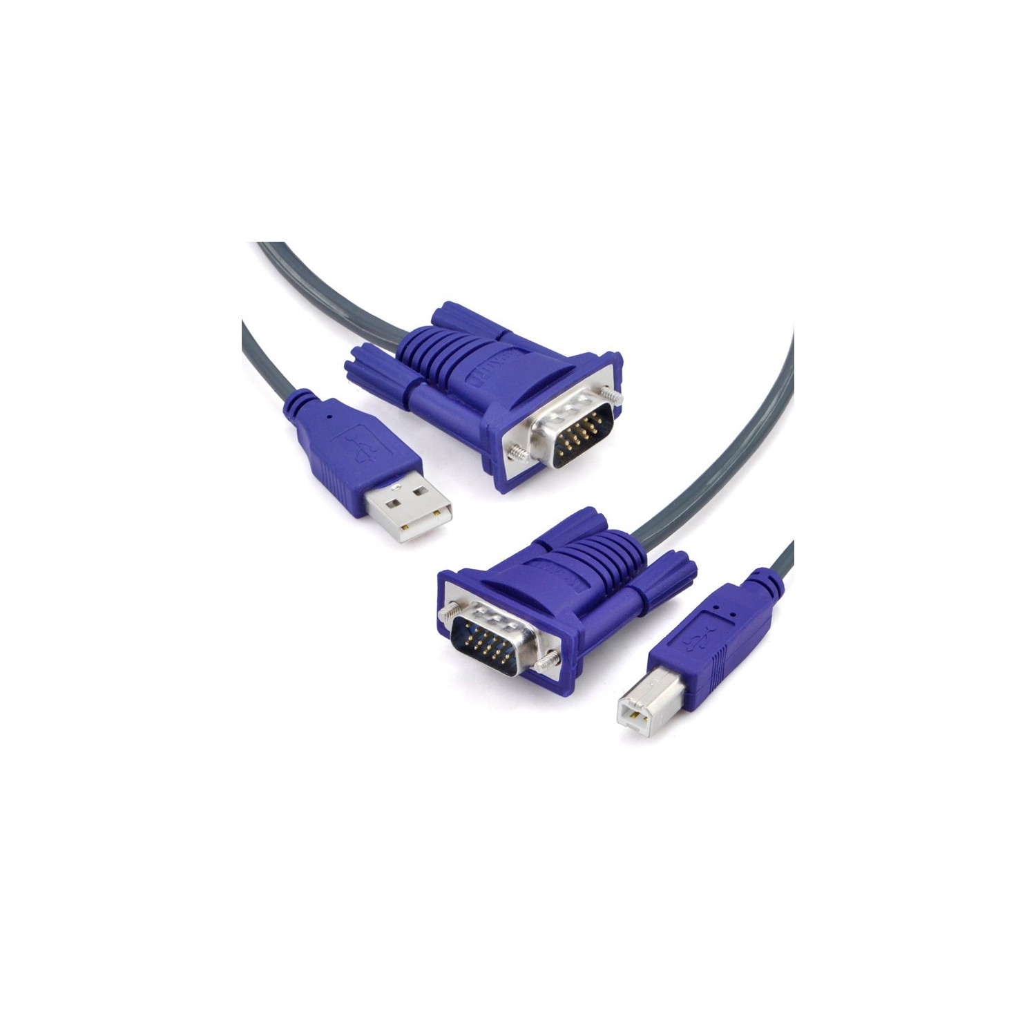 axGear Commutateur KVM USB manuel à 8 ports Partager Clavier Souris Moniteur Câble de sélection de PC